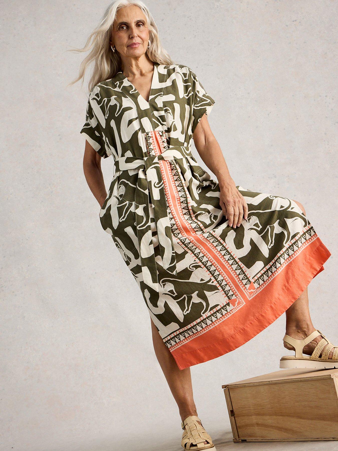 White Stuff Marianne Linen Dress - Beige