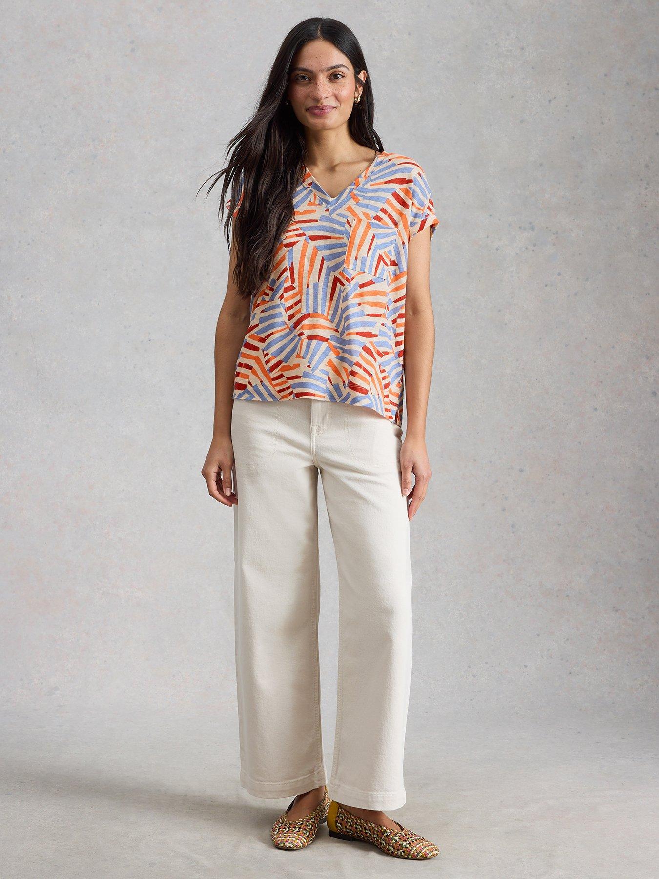 White Stuff Iris Linen Tee