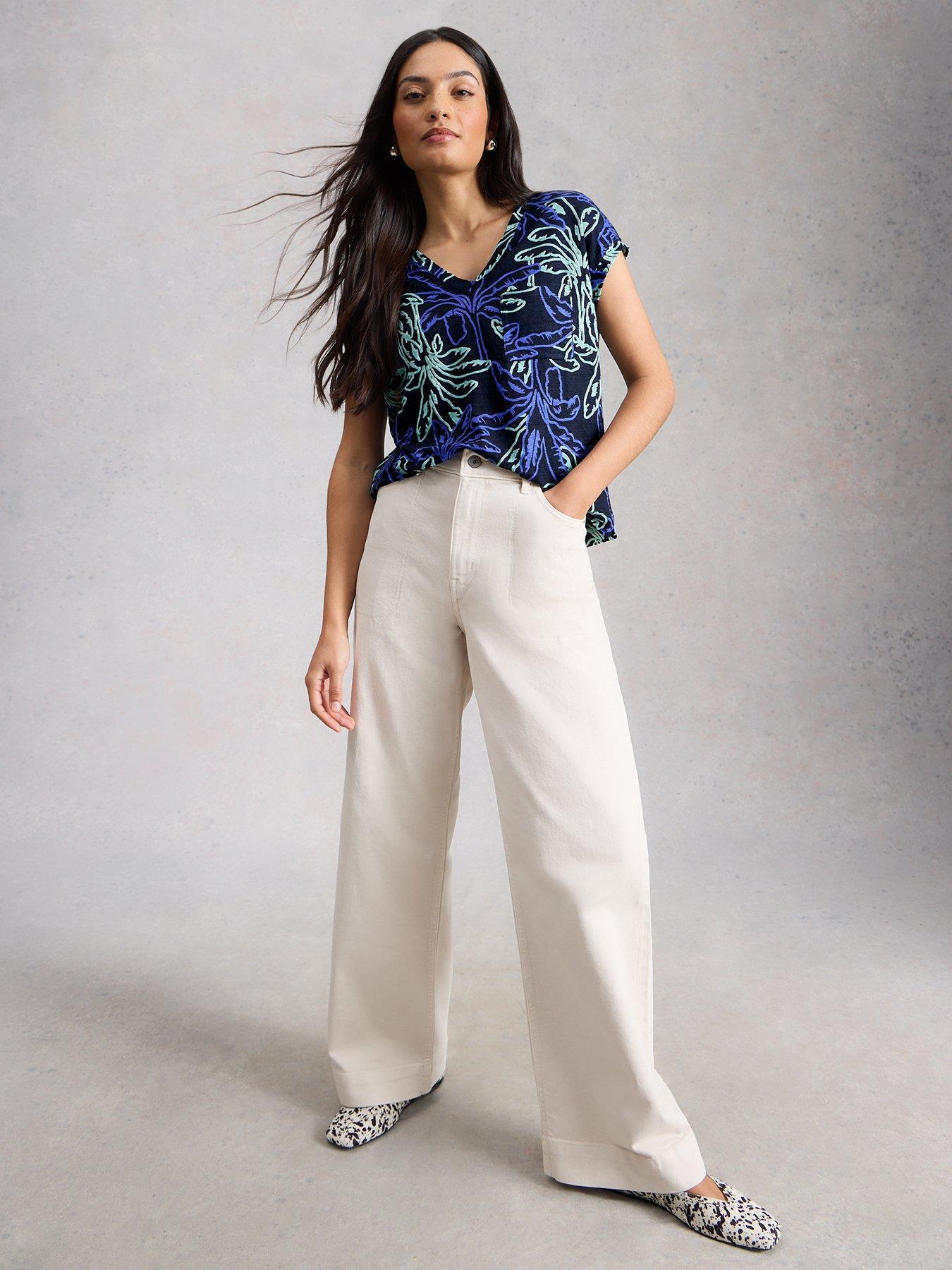 White Stuff Iris Linen Tee