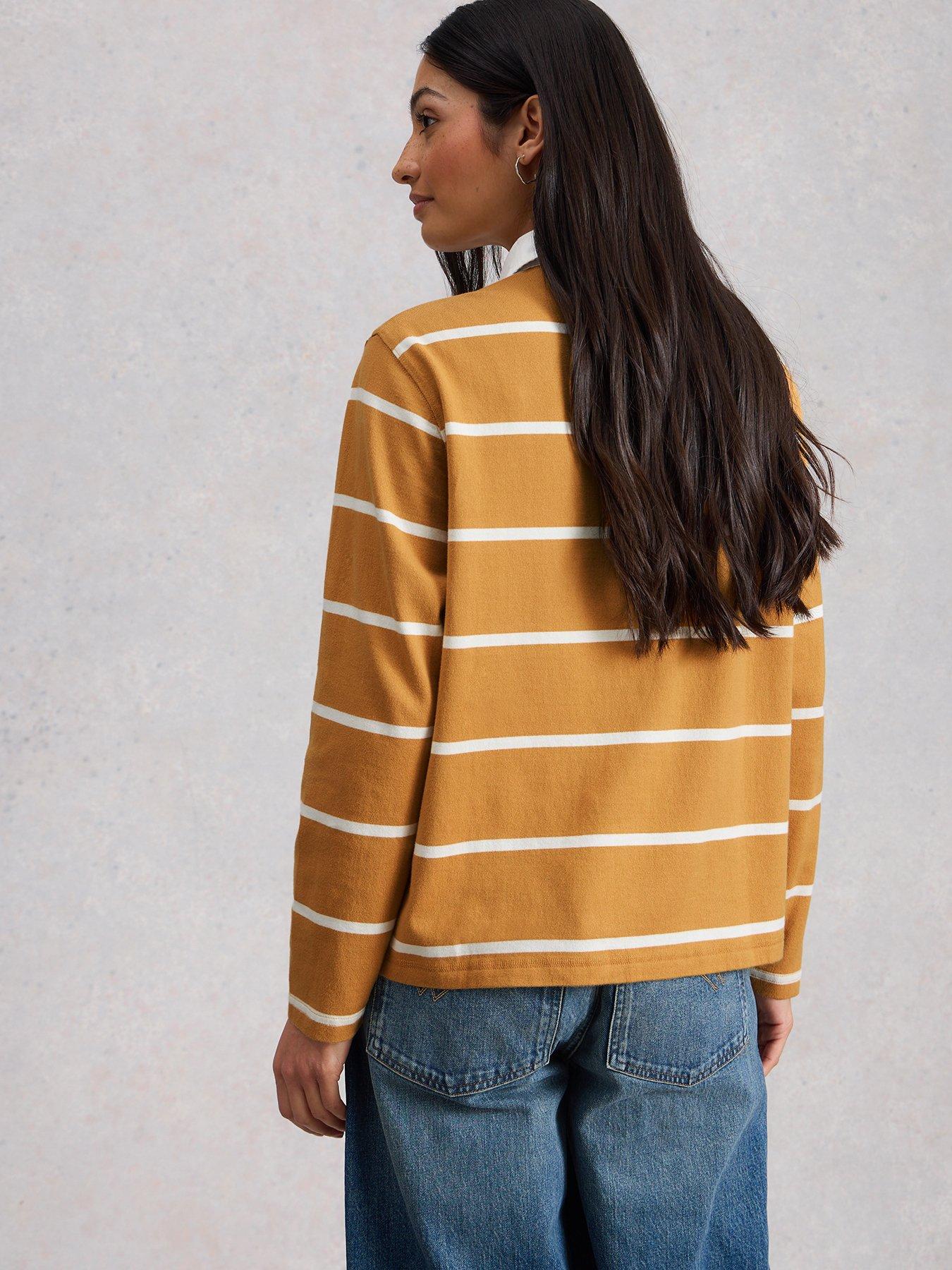 Image 2 of 6 of White Stuff Stella Stripe Rugby Top - Yellow
