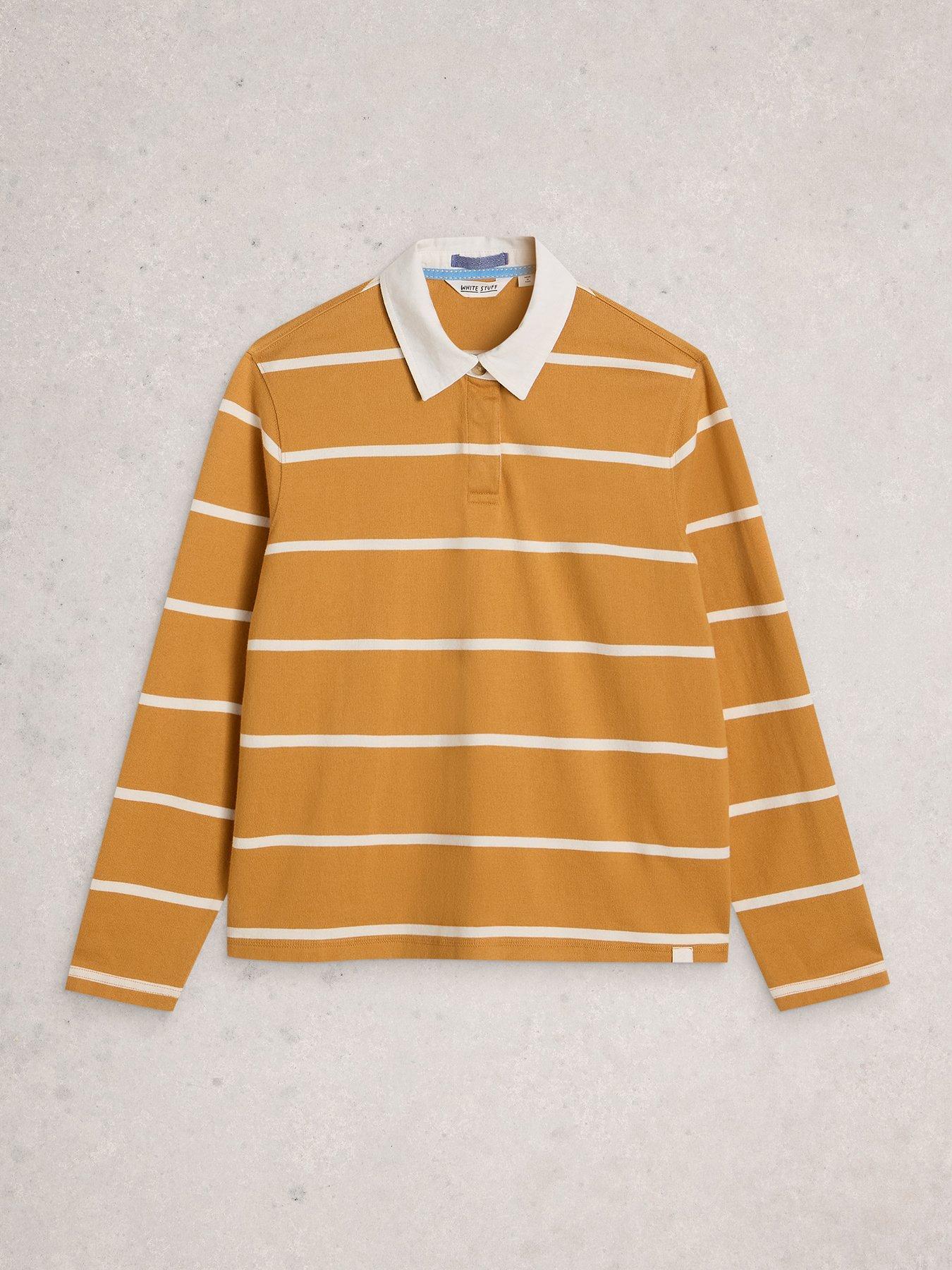 Image 5 of 6 of White Stuff Stella Stripe Rugby Top - Yellow