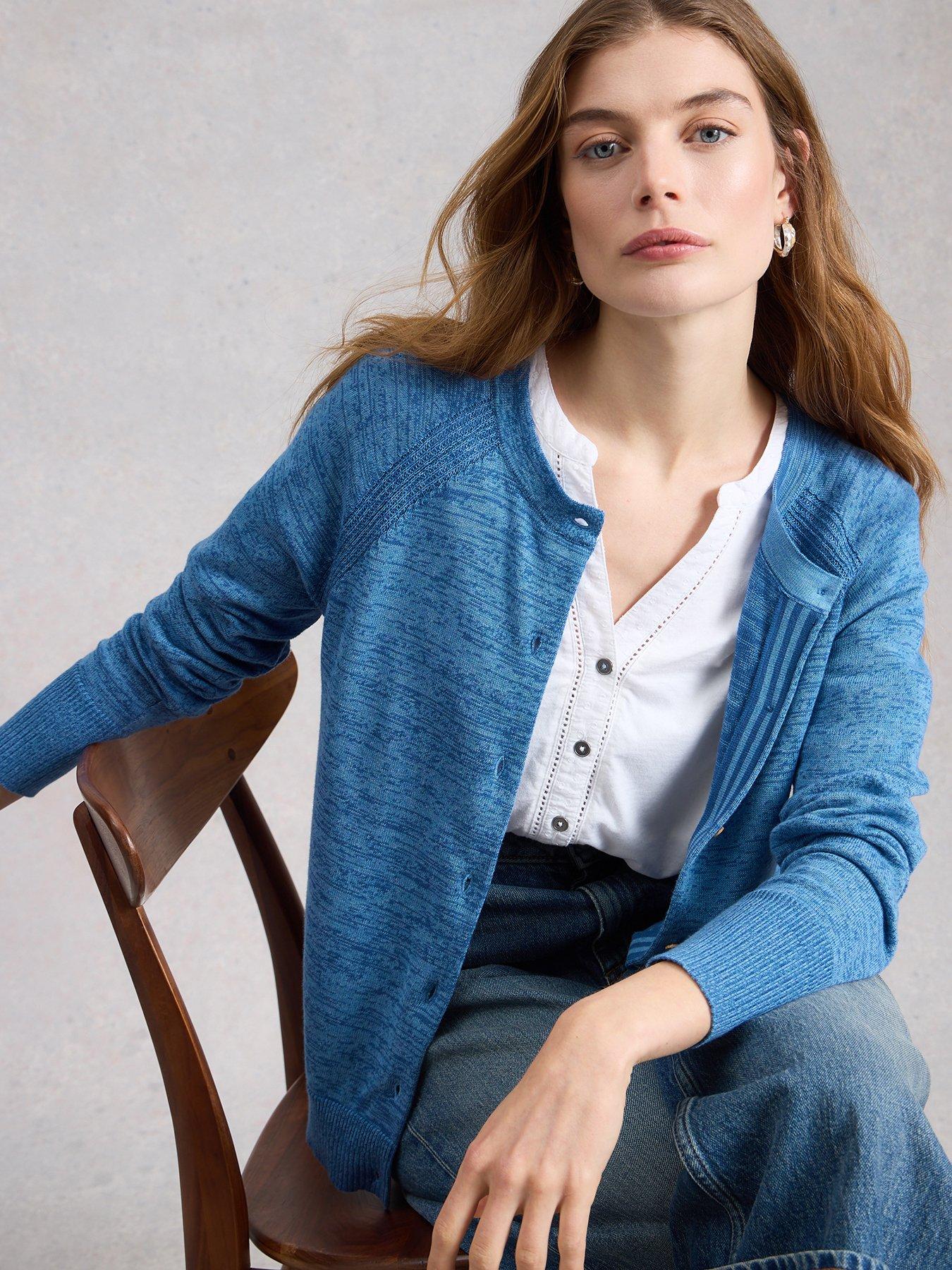 Image 4 of 6 of White Stuff Lulu Twist Cardigan - Blue