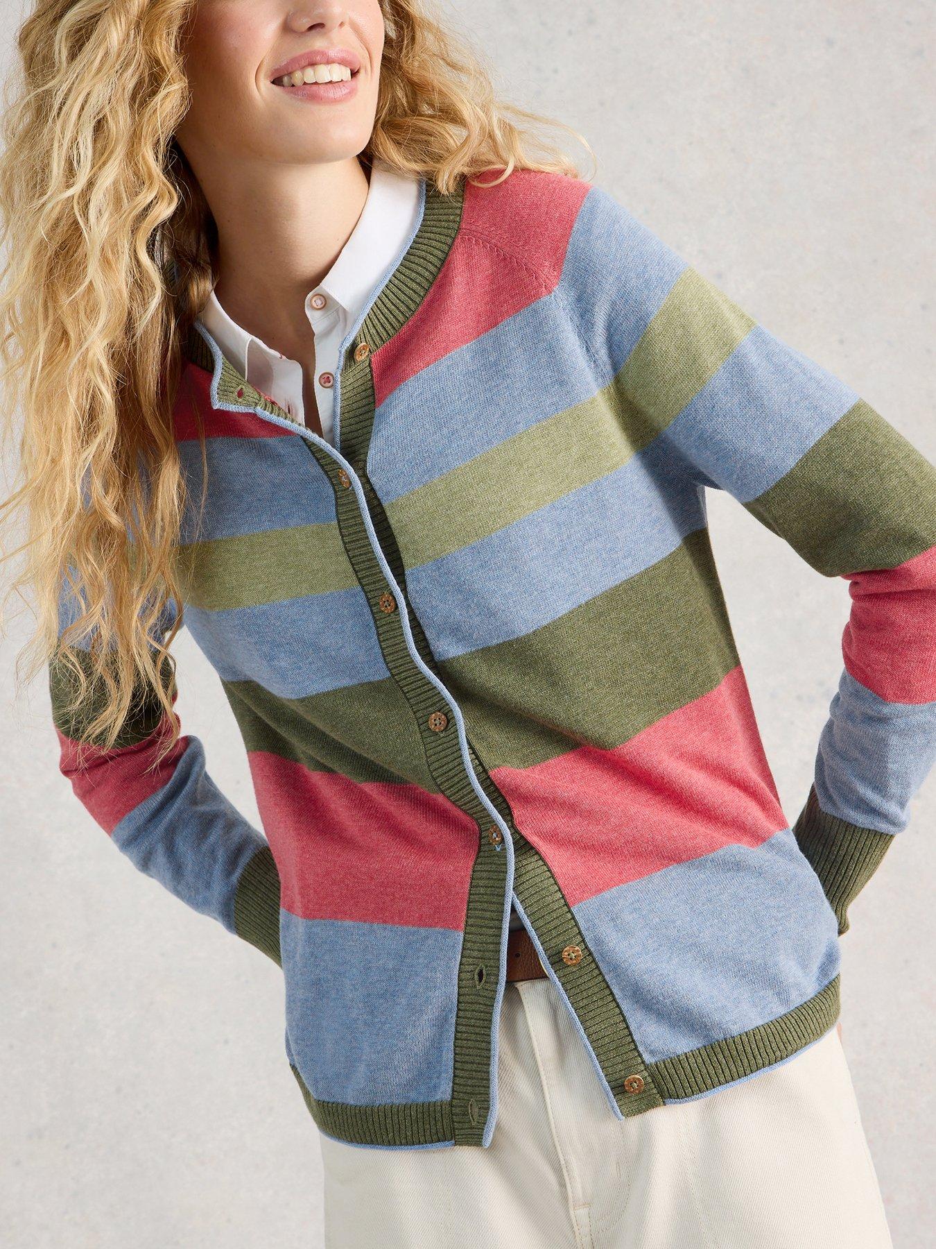 White Stuff Lulu Stripe Cardigan - Green
