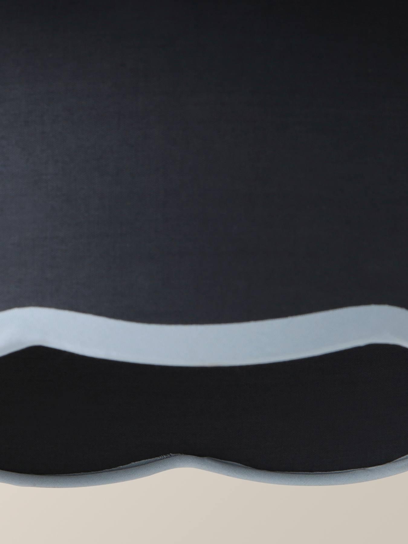 Image 5 of 6 of ValueLights Sloane Two Tier Navy Colour Clash Scalloped Ceiling Light Shade