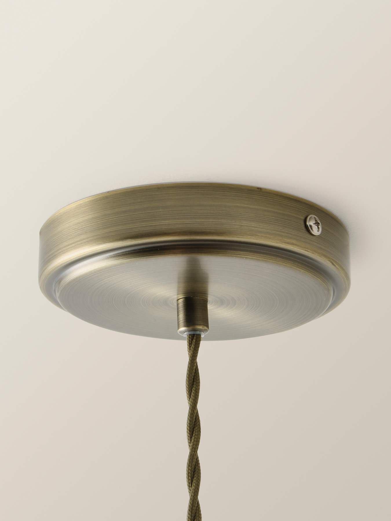 Image 5 of 6 of ValueLights Bourton Brushed Gold Ribbed Dome Pendant Ceiling Light