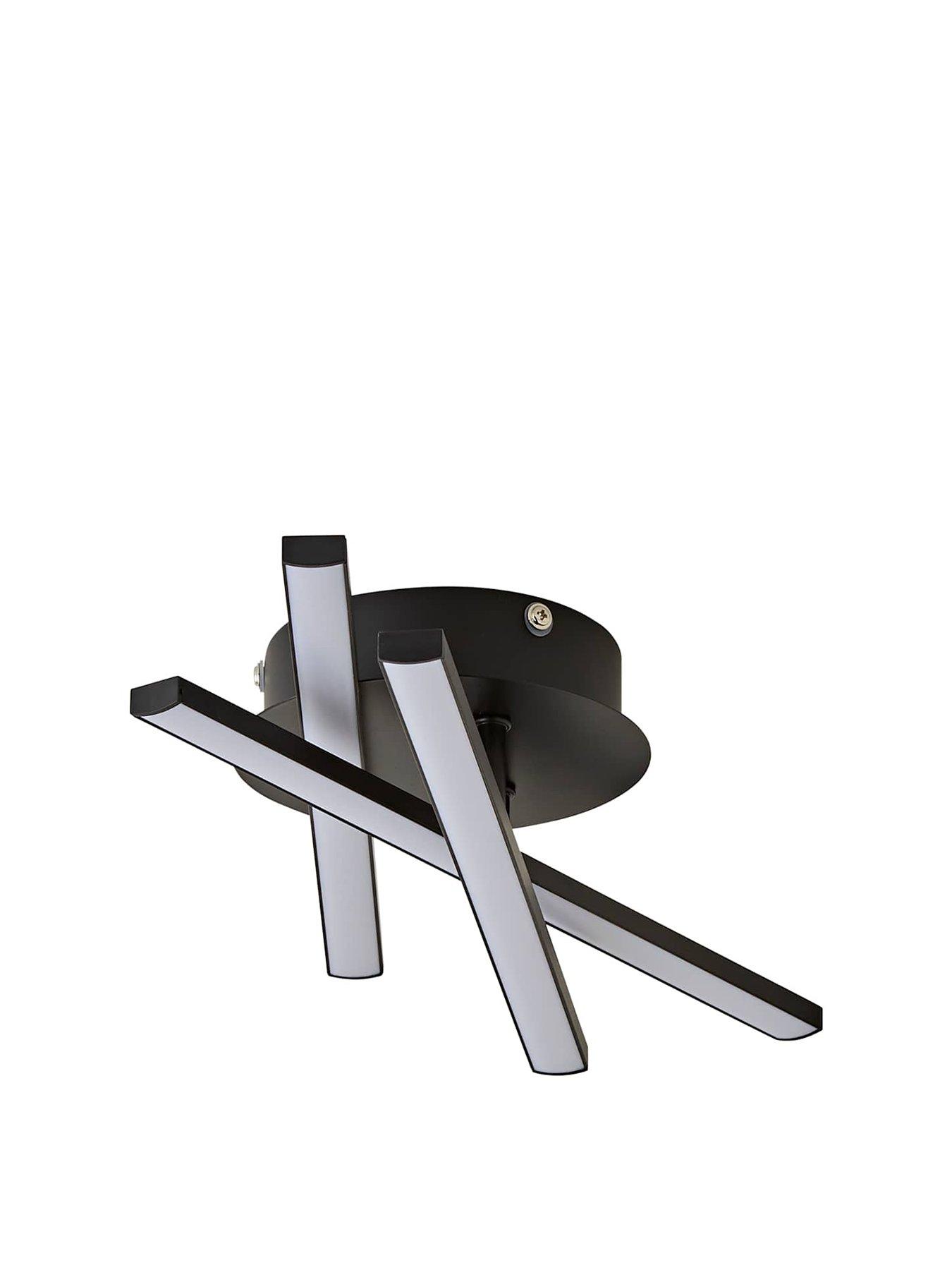 ValueLights Infinity Black Adjustable Crossover IP44 Integrated LED ...