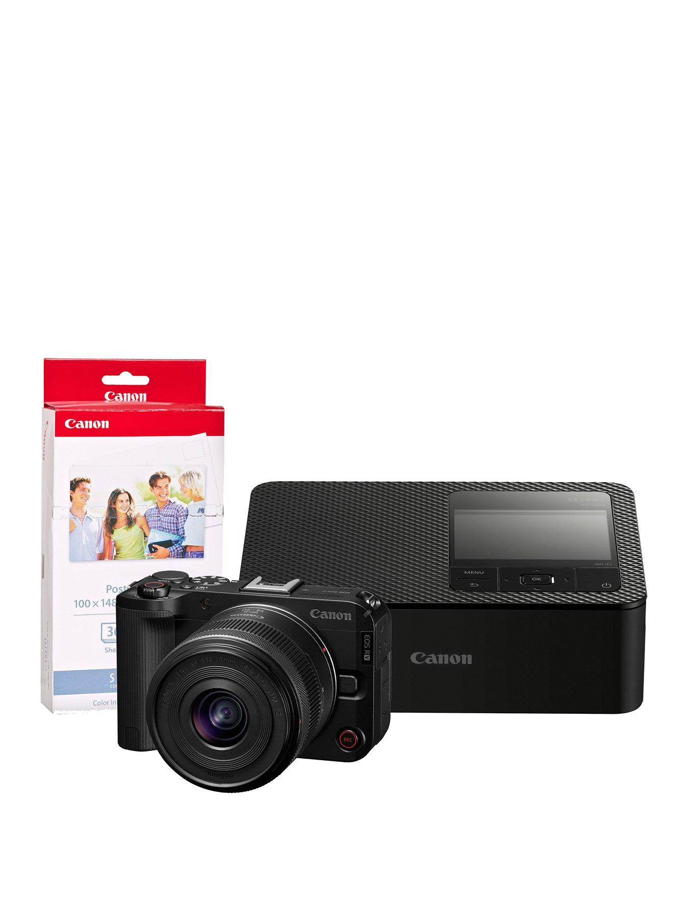 Canon EOS R50V Camera with Canon RF-S 14-30mm Lens, Canon CP1500 Printer KP-36IP and 36 Shots