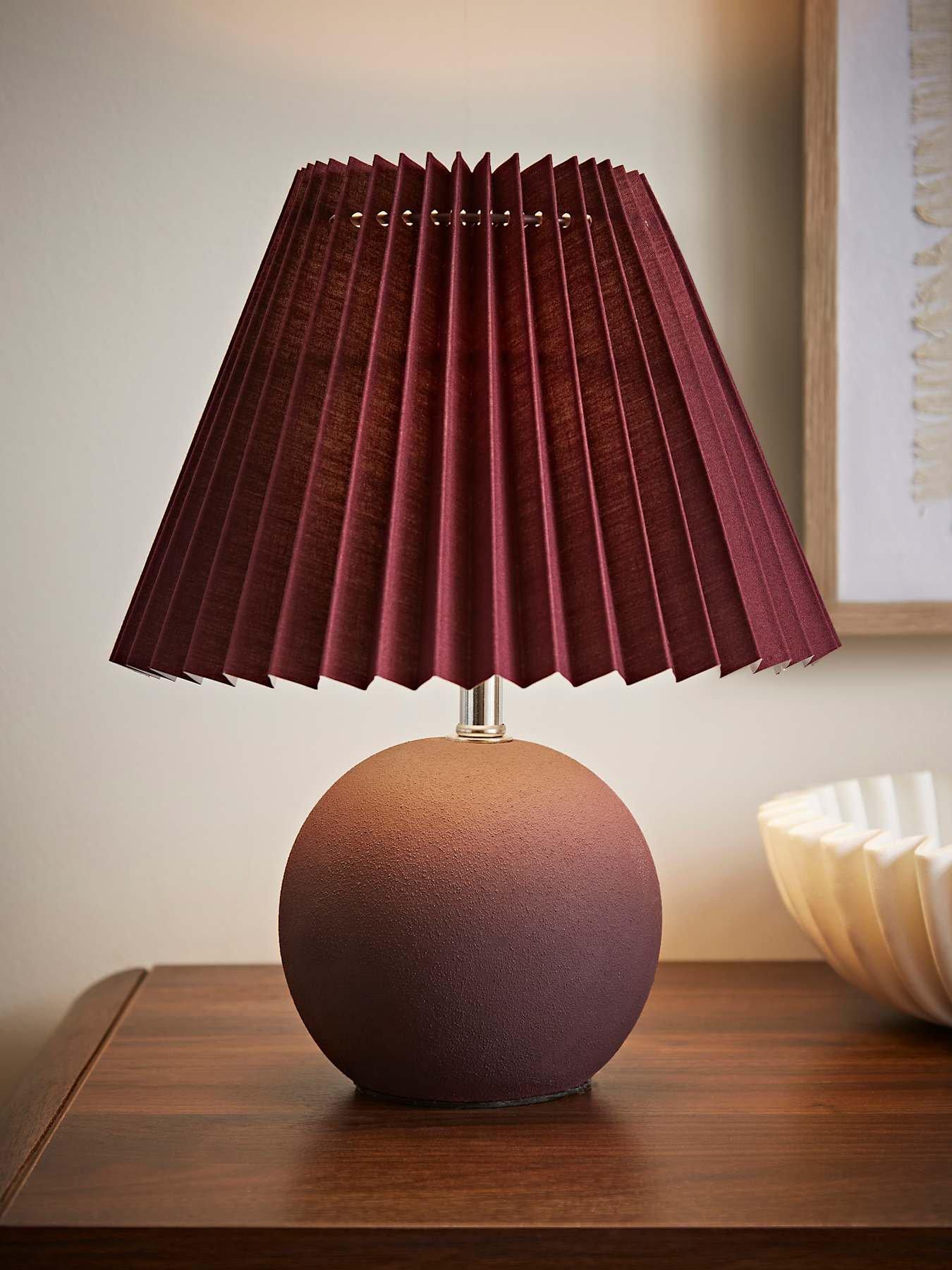 ValueLights Beattie Burgundy Origami Table Lamp