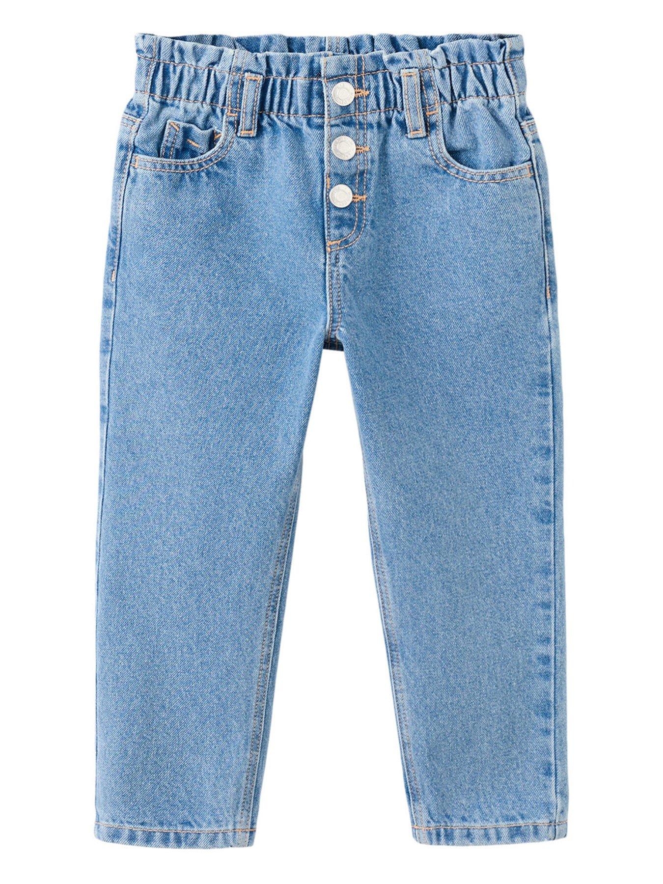 Image 2 of 5 of Mango Younger Girls Paper Bag Regular Jeans - Blue