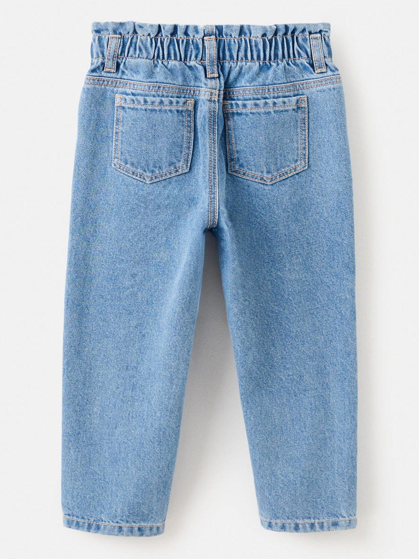 Image 3 of 5 of Mango Younger Girls Paper Bag Regular Jeans - Blue