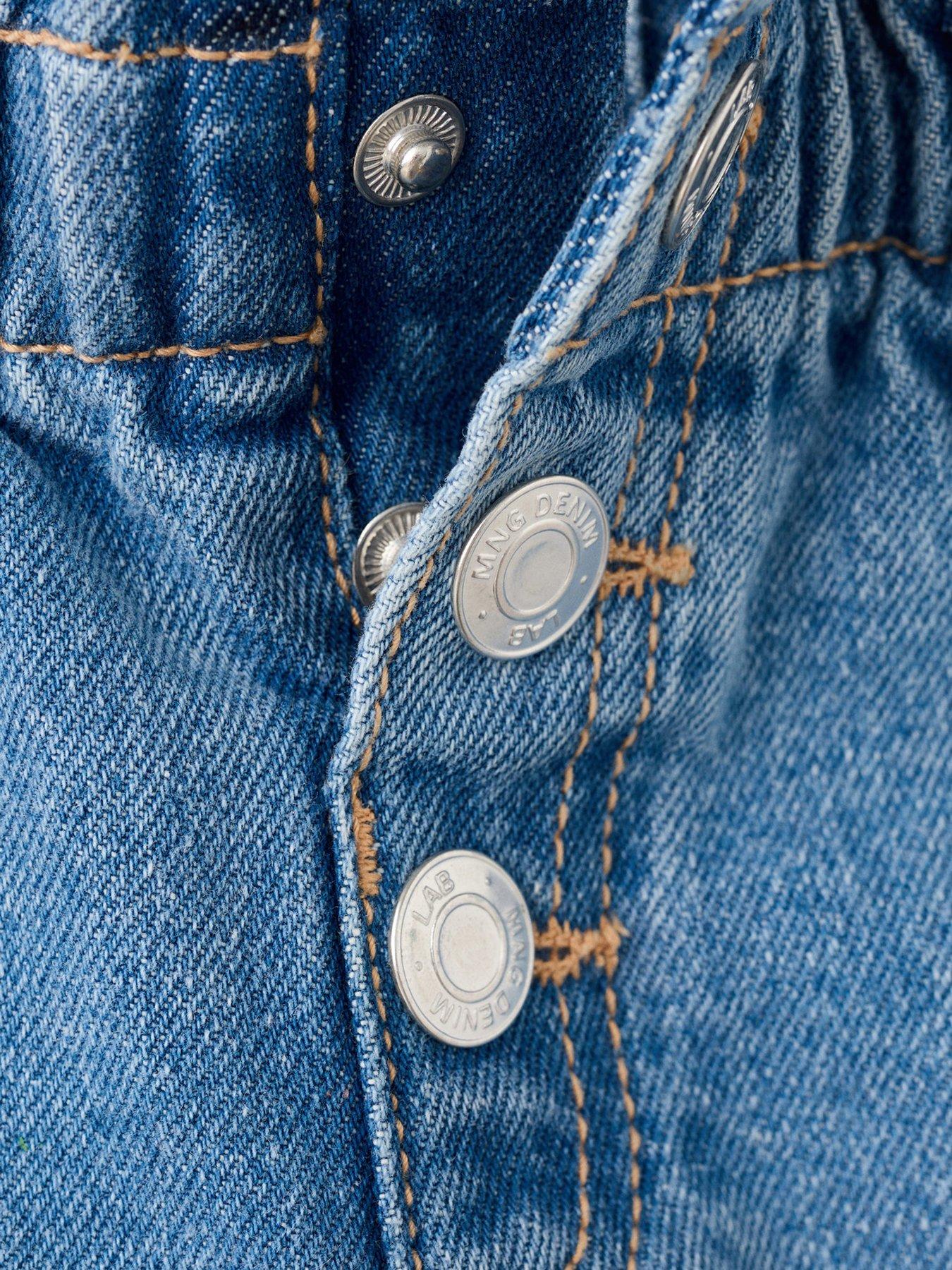 Image 4 of 5 of Mango Younger Girls Paper Bag Regular Jeans - Blue