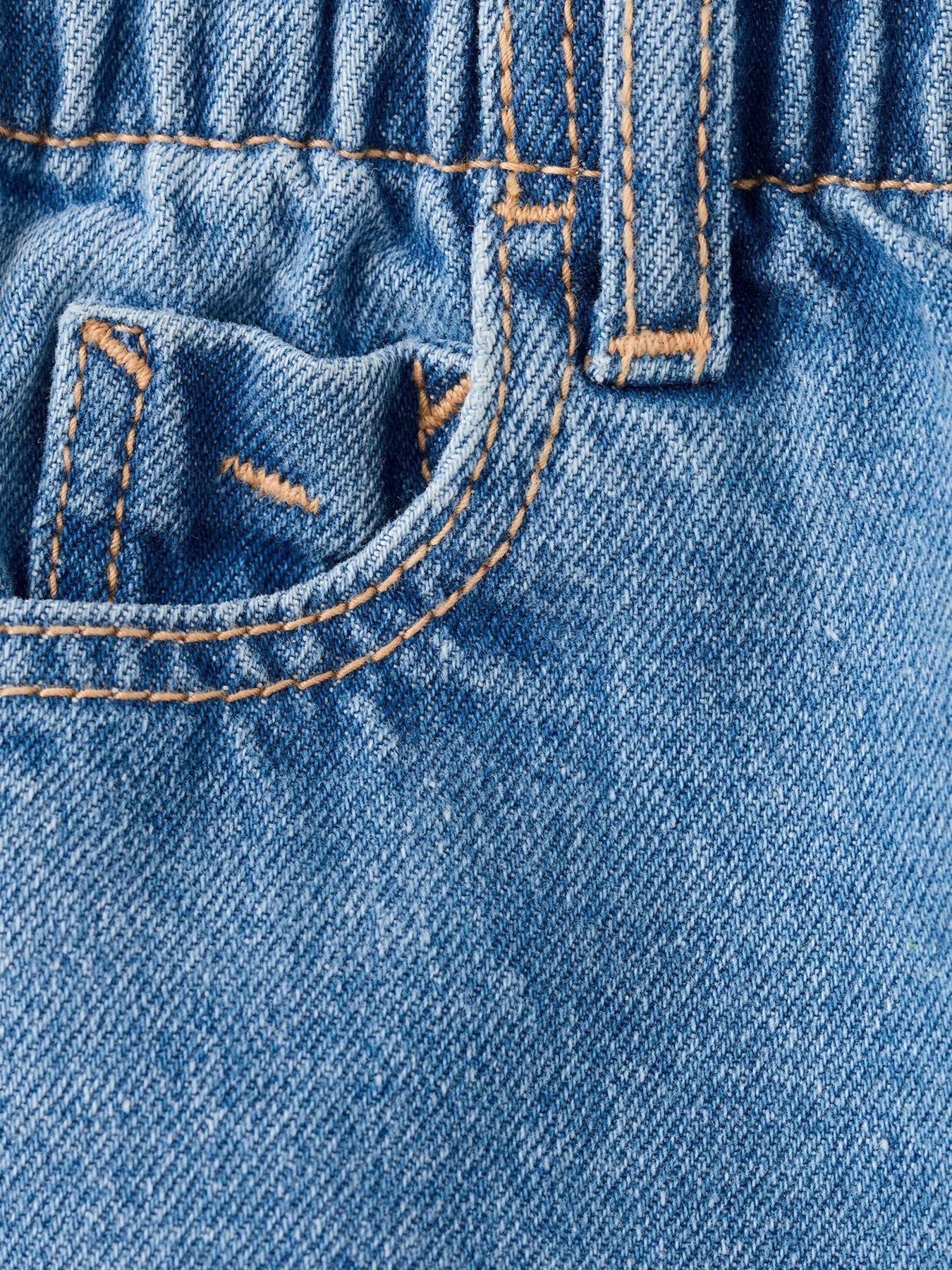 Image 5 of 5 of Mango Younger Girls Paper Bag Regular Jeans - Blue