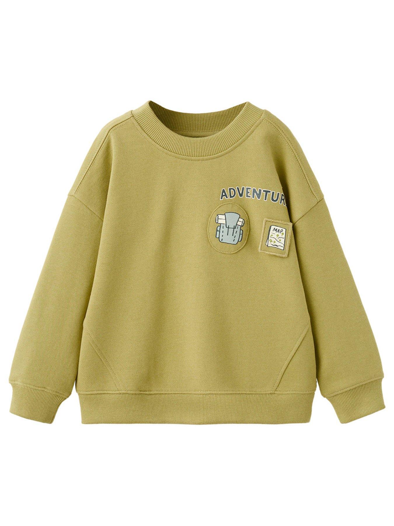 Mango: Younger Boys Explore Sweatshirt - Bright Green