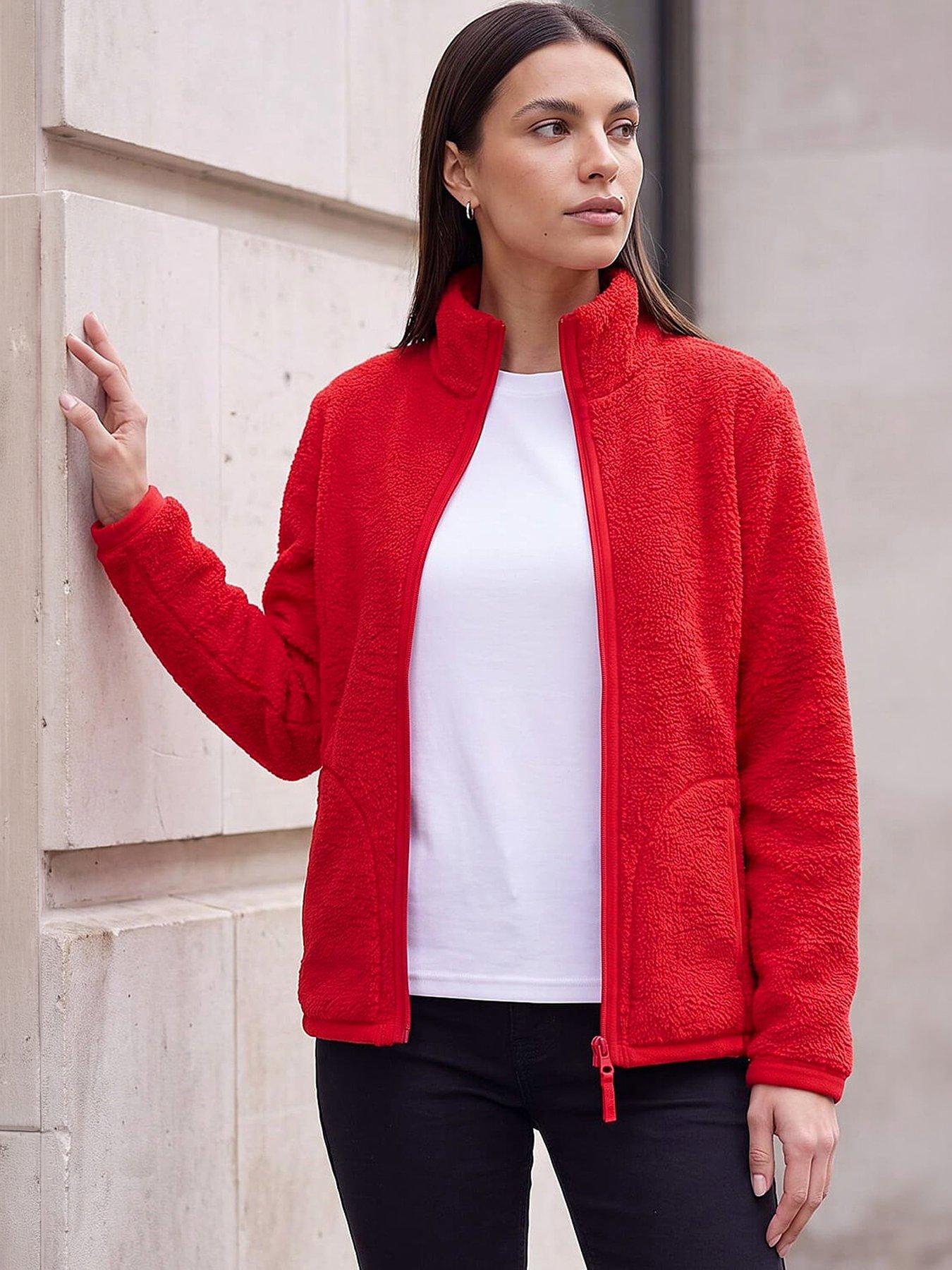 Roman Women's Red Reversible Fleece Zip Jacket In | : Size 14 - Image 2