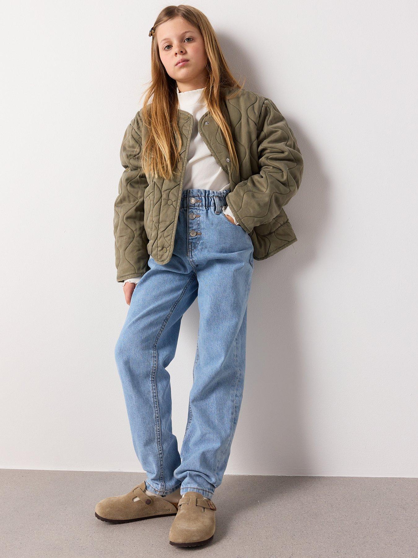Image 5 of 7 of Mango Girls Paper Bag Regular Jeans - Blue
