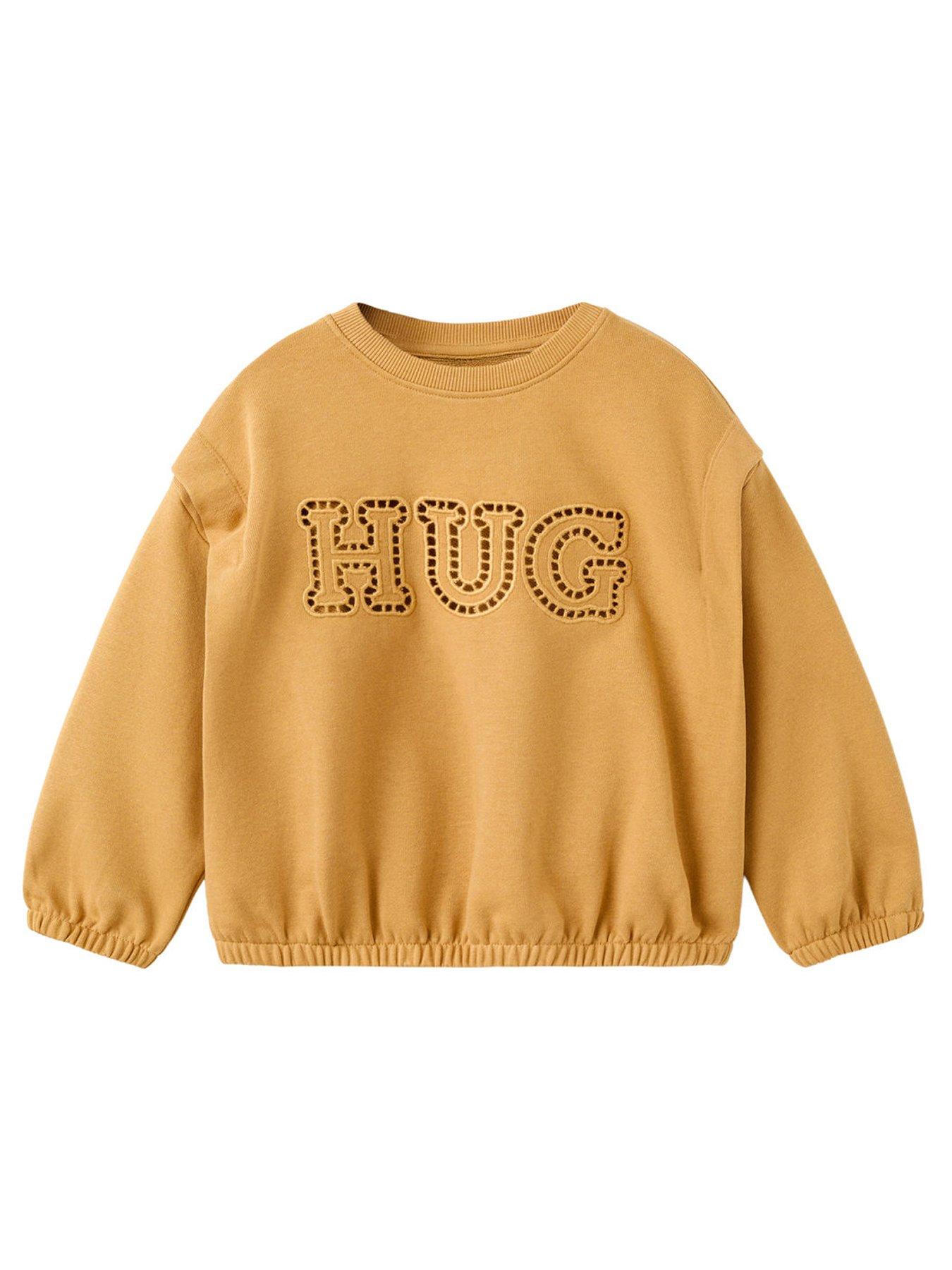 Image 1 of 4 of Mango Younger Girls Hug Sweatshirt - Yellow