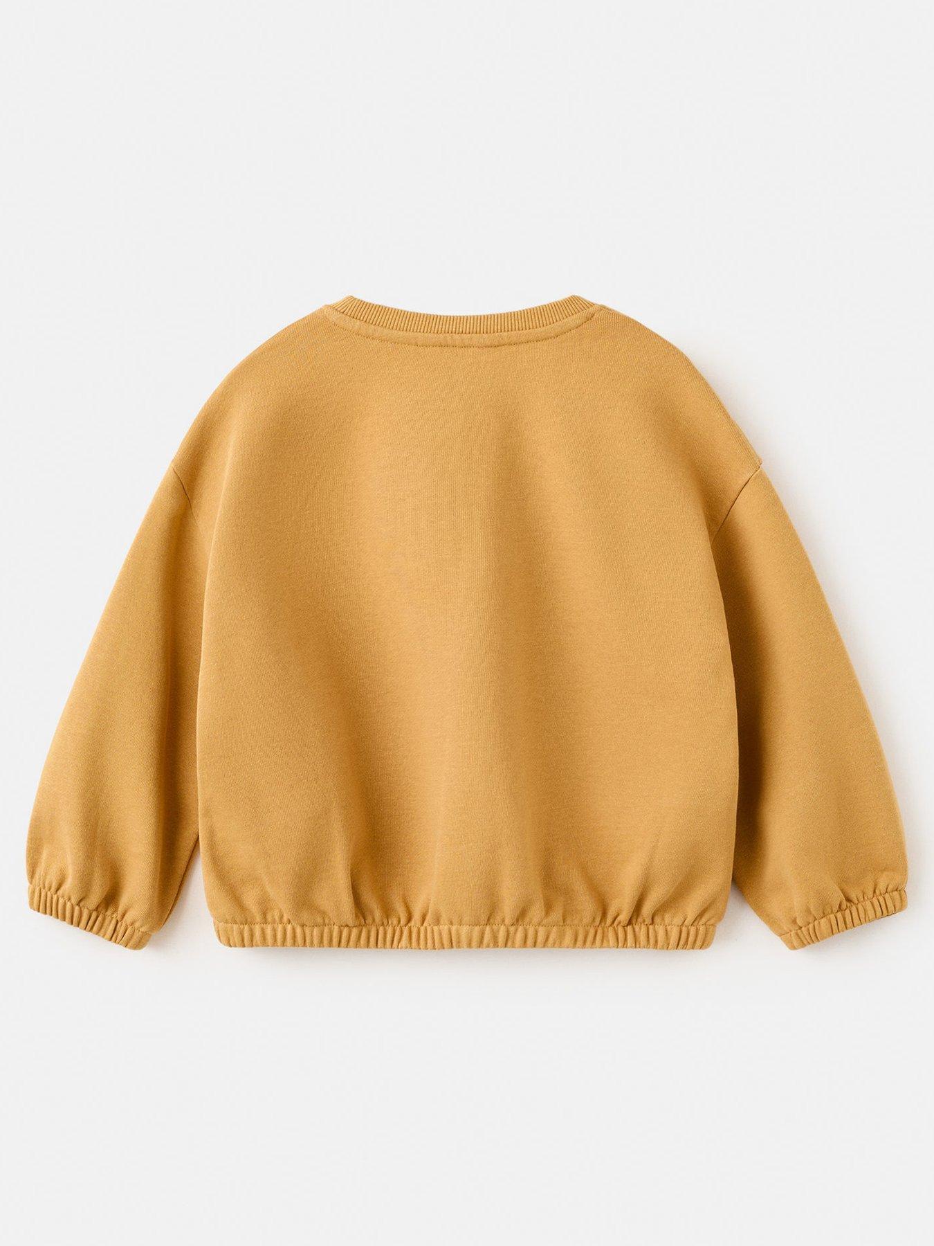 Image 2 of 4 of Mango Younger Girls Hug Sweatshirt - Yellow