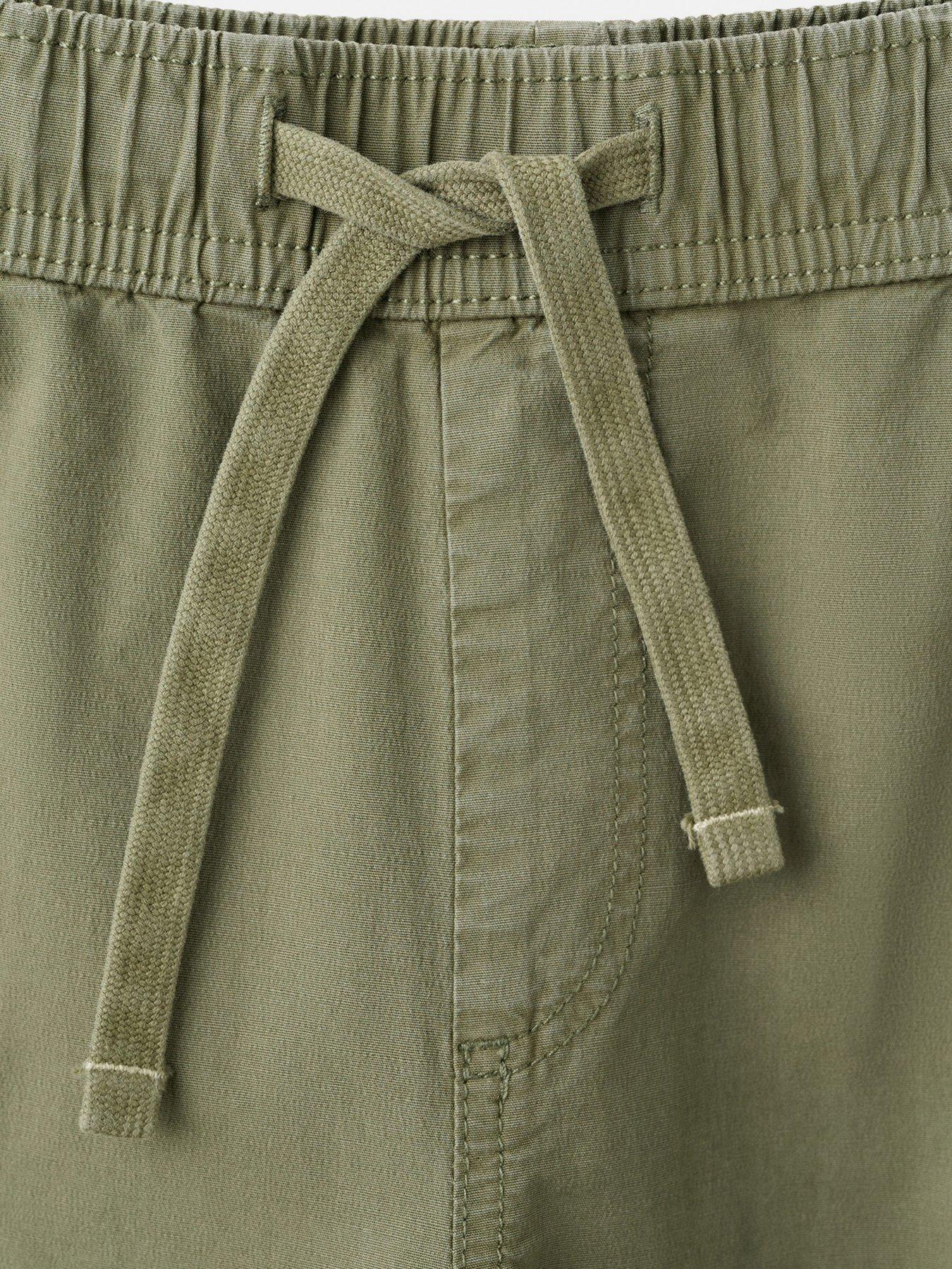 Image 4 of 4 of Mango Boys Elasticated Waist Chino Trousers - Khaki