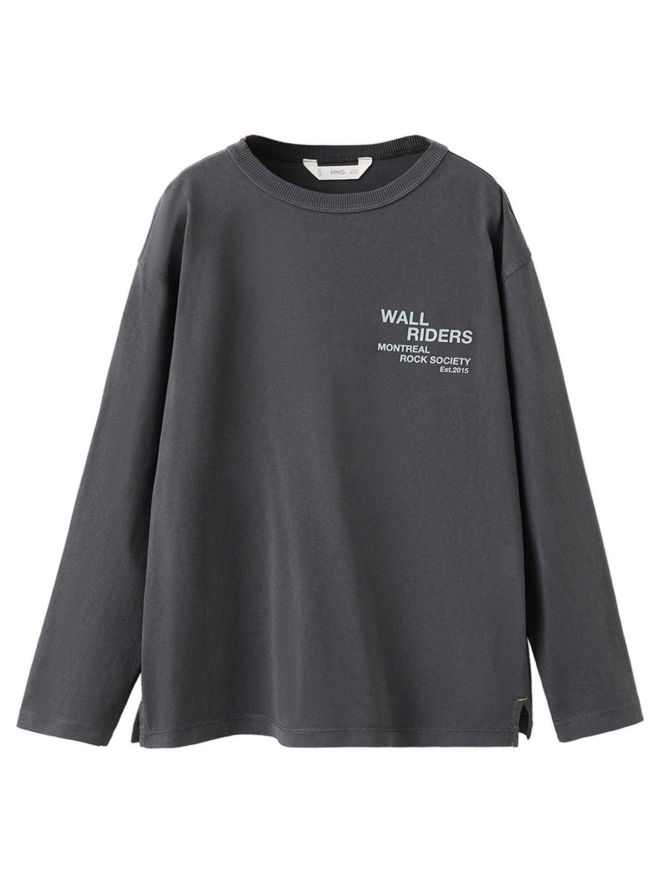 Mango Boys Wall Riders Long Sleeve T-Shirt - Dark Grey
