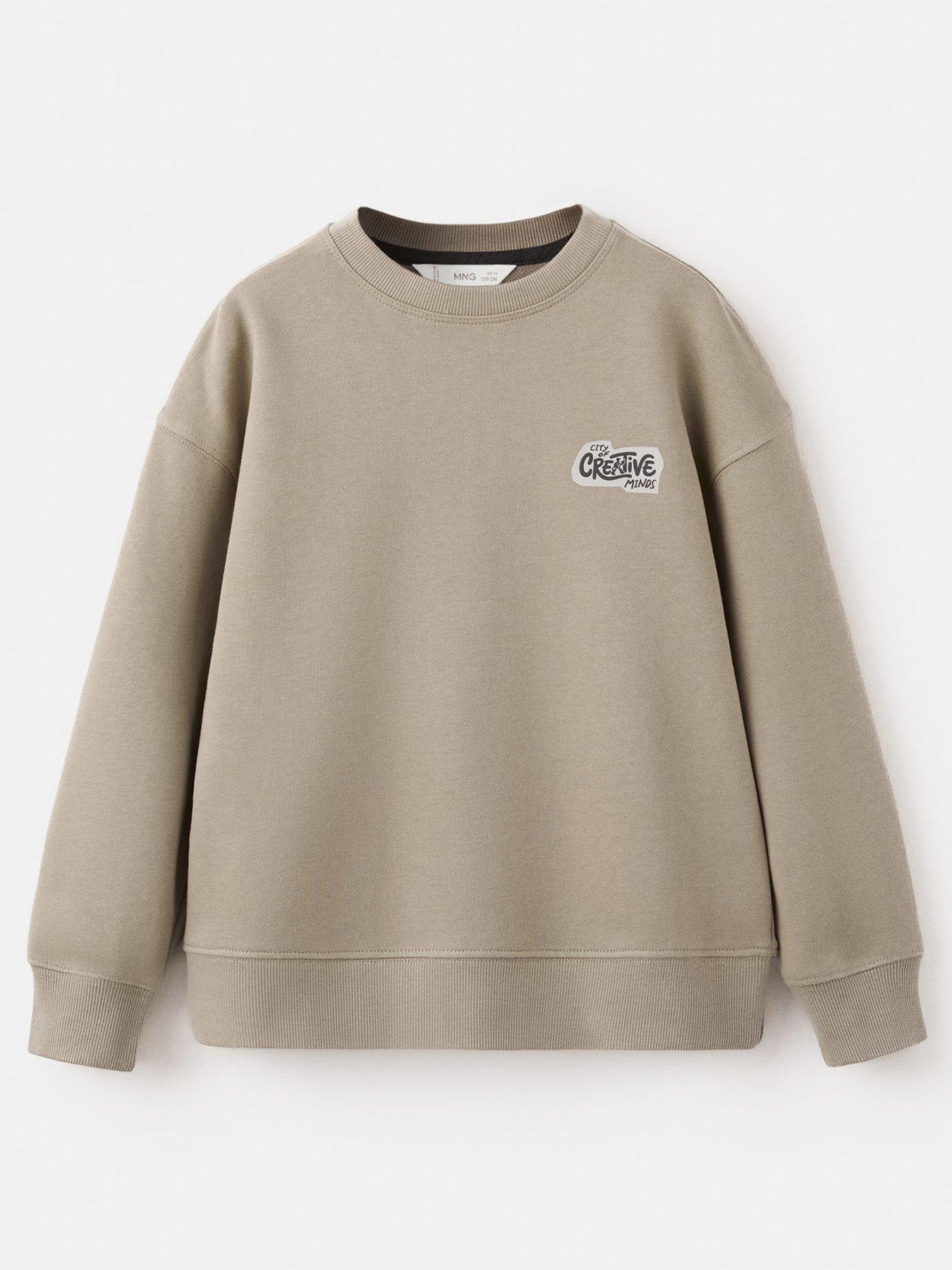 Image 3 of 5 of Mango Boys Creative Minds Back Print Sweat - Beige