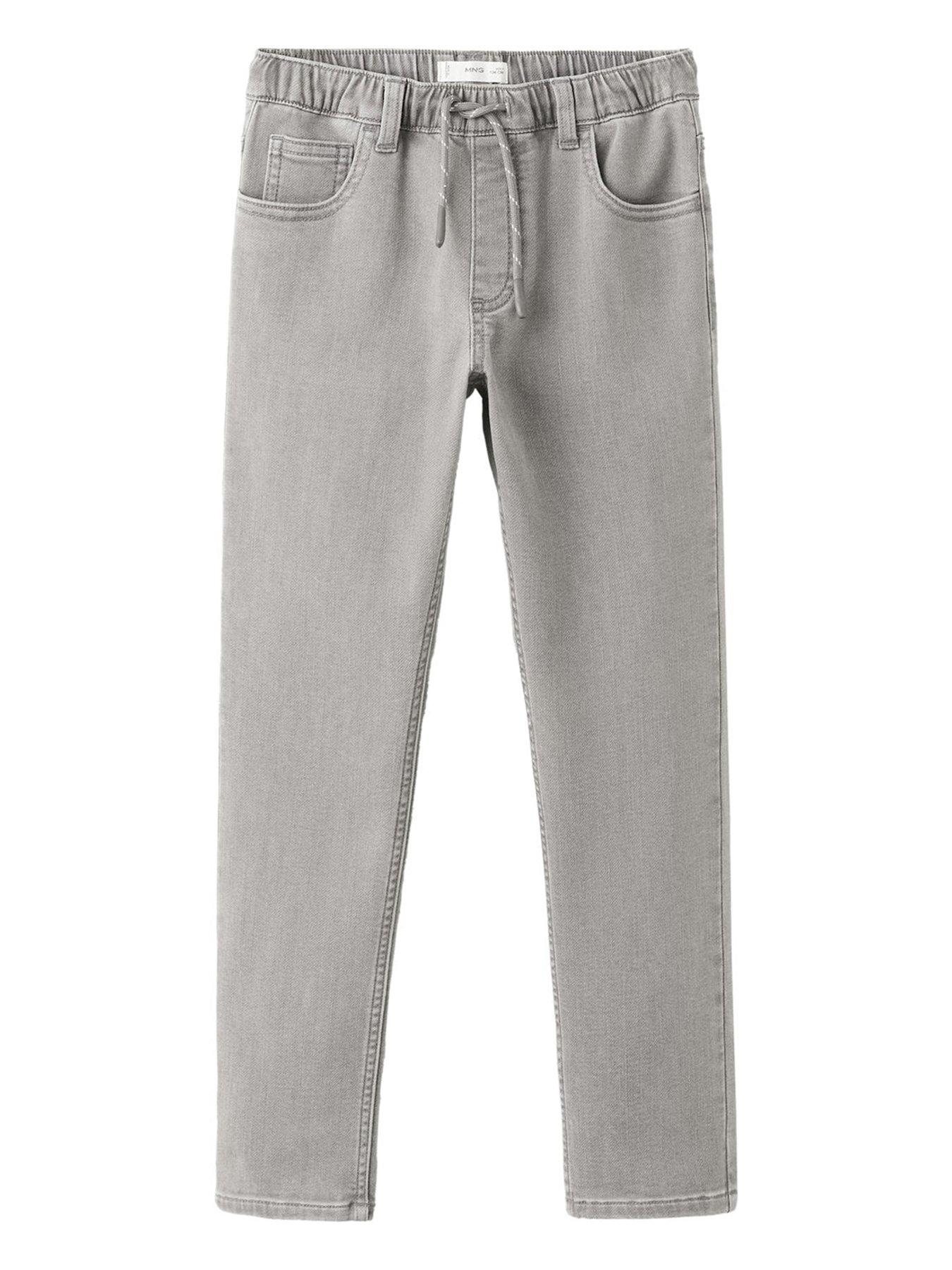 Mango Boys Elasticated Waistband Denim Jeans - Grey