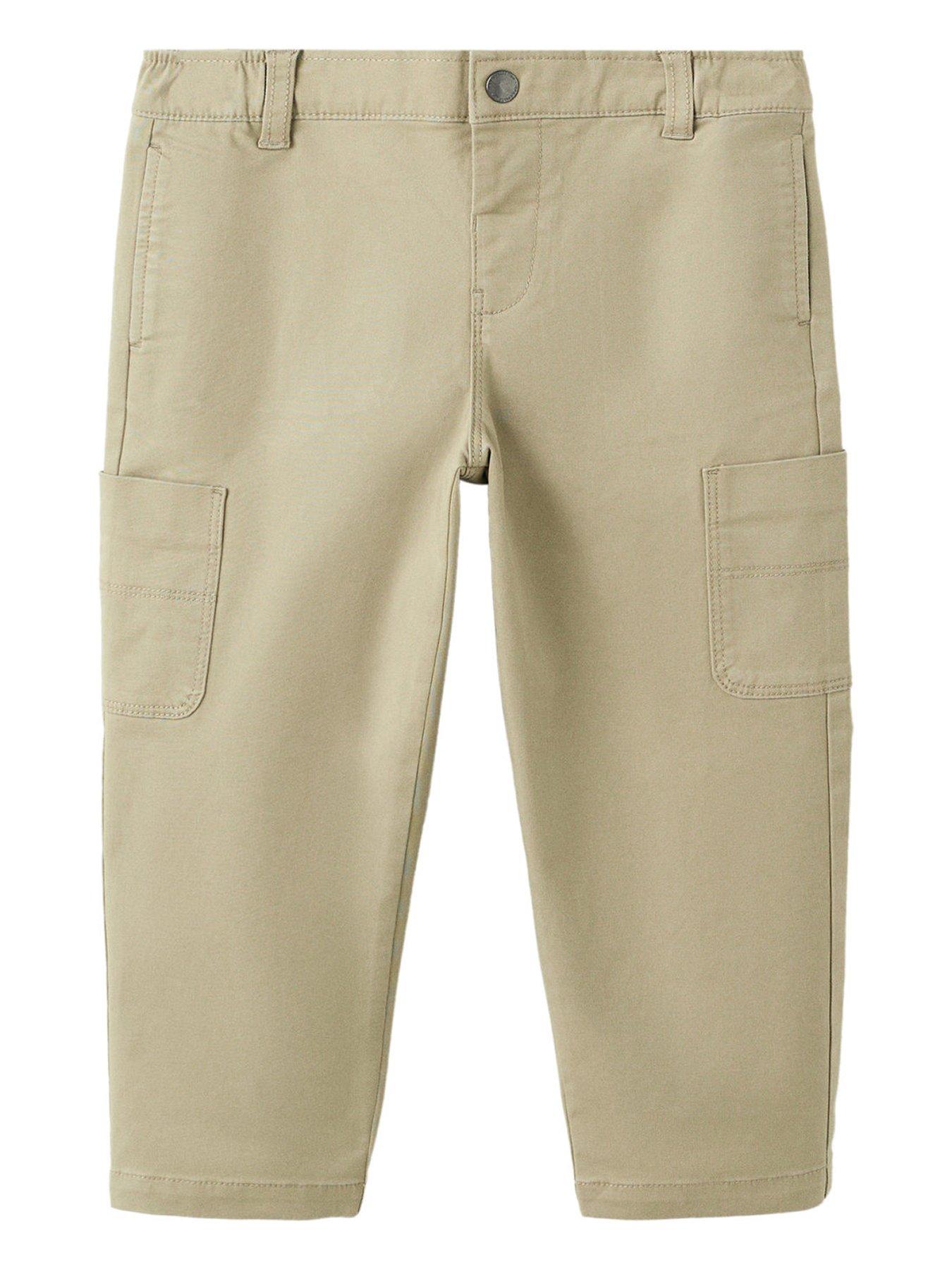 Mango Younger Boys Elasticated Waist Combat Trousers - Green