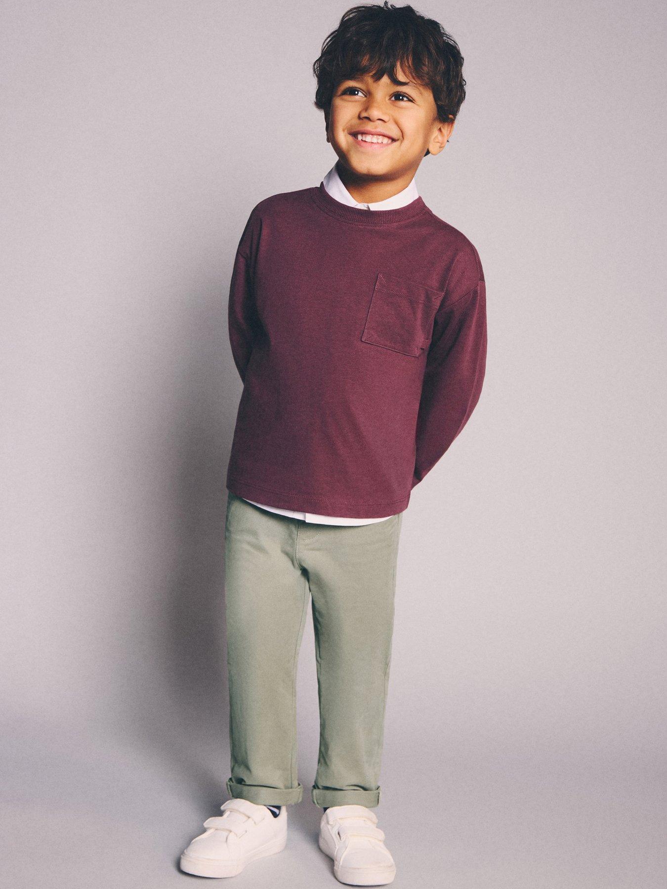 Mango Younger Boys Regular Waist Chinos - Khaki