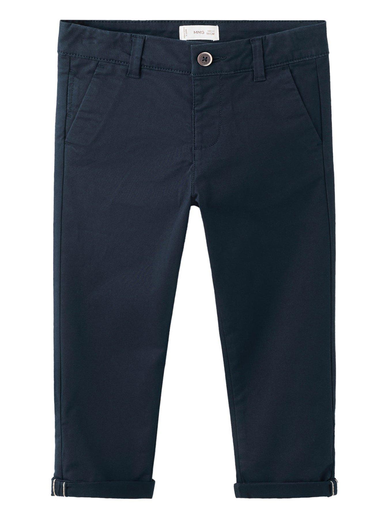 Mango Younger Boys Regular Waist Chinos - Navy