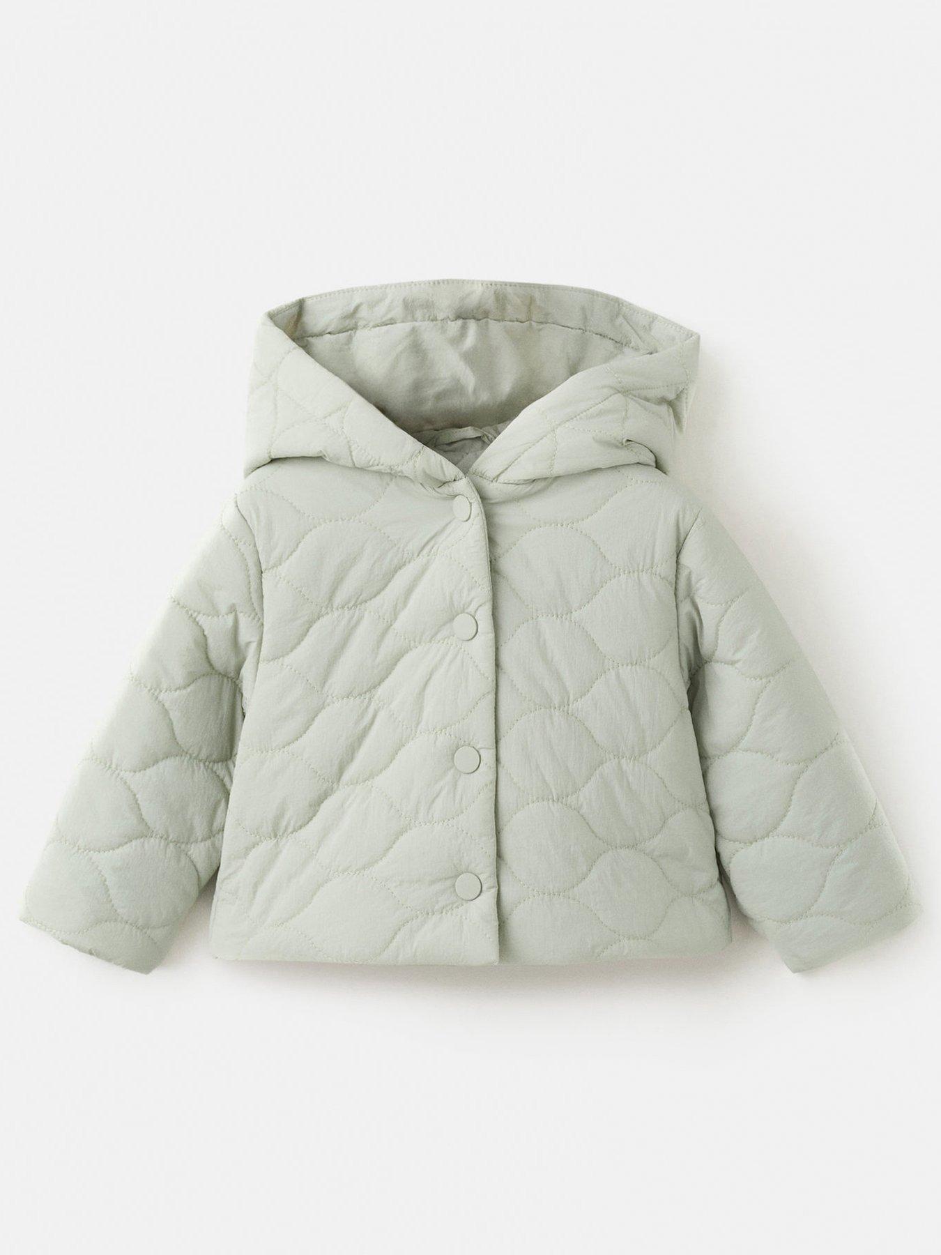 Mango Baby Boys Quilted Puffer Coat - Green