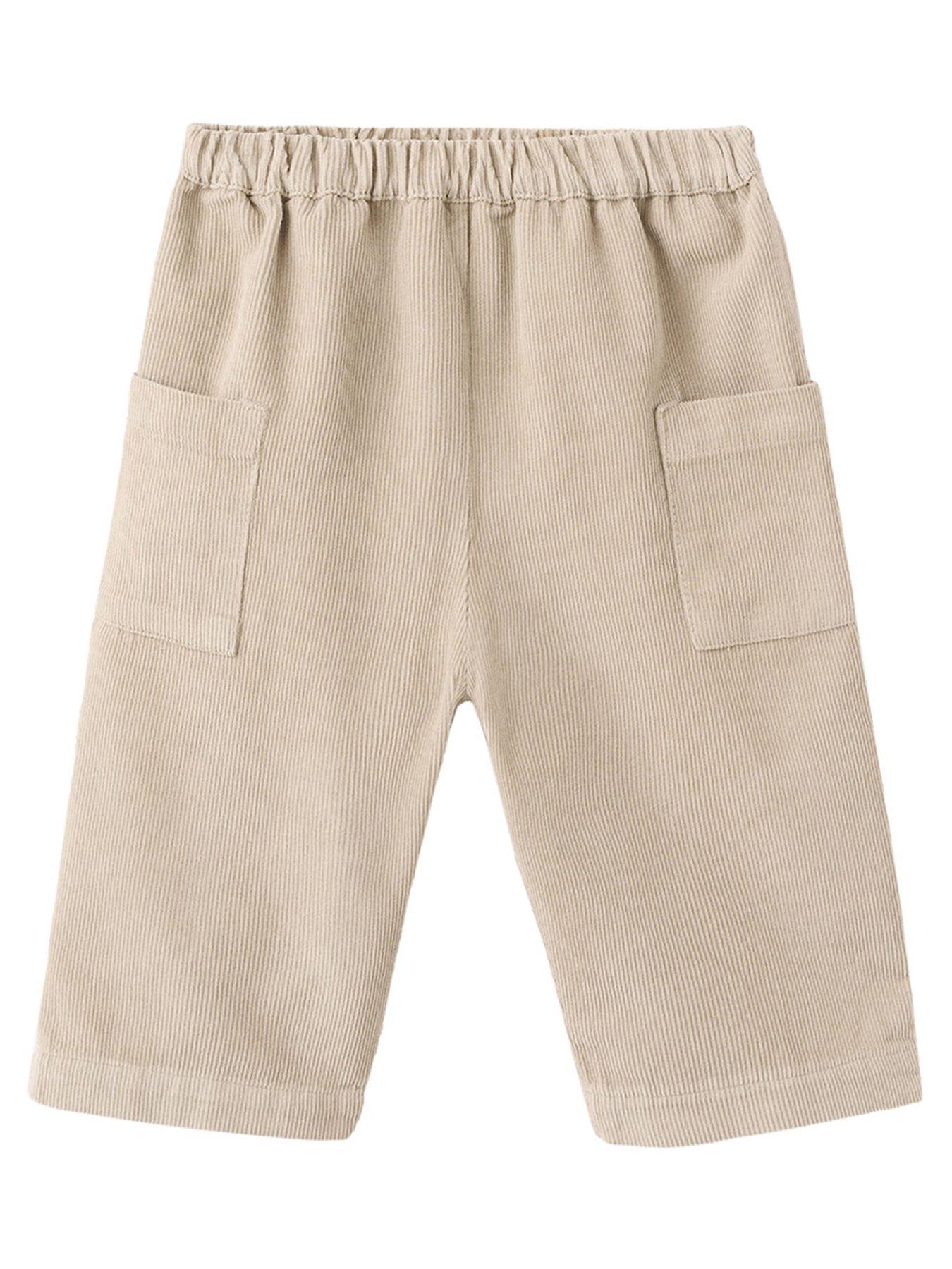 Mango Baby Boys Cord Pocket Trousers - Beige