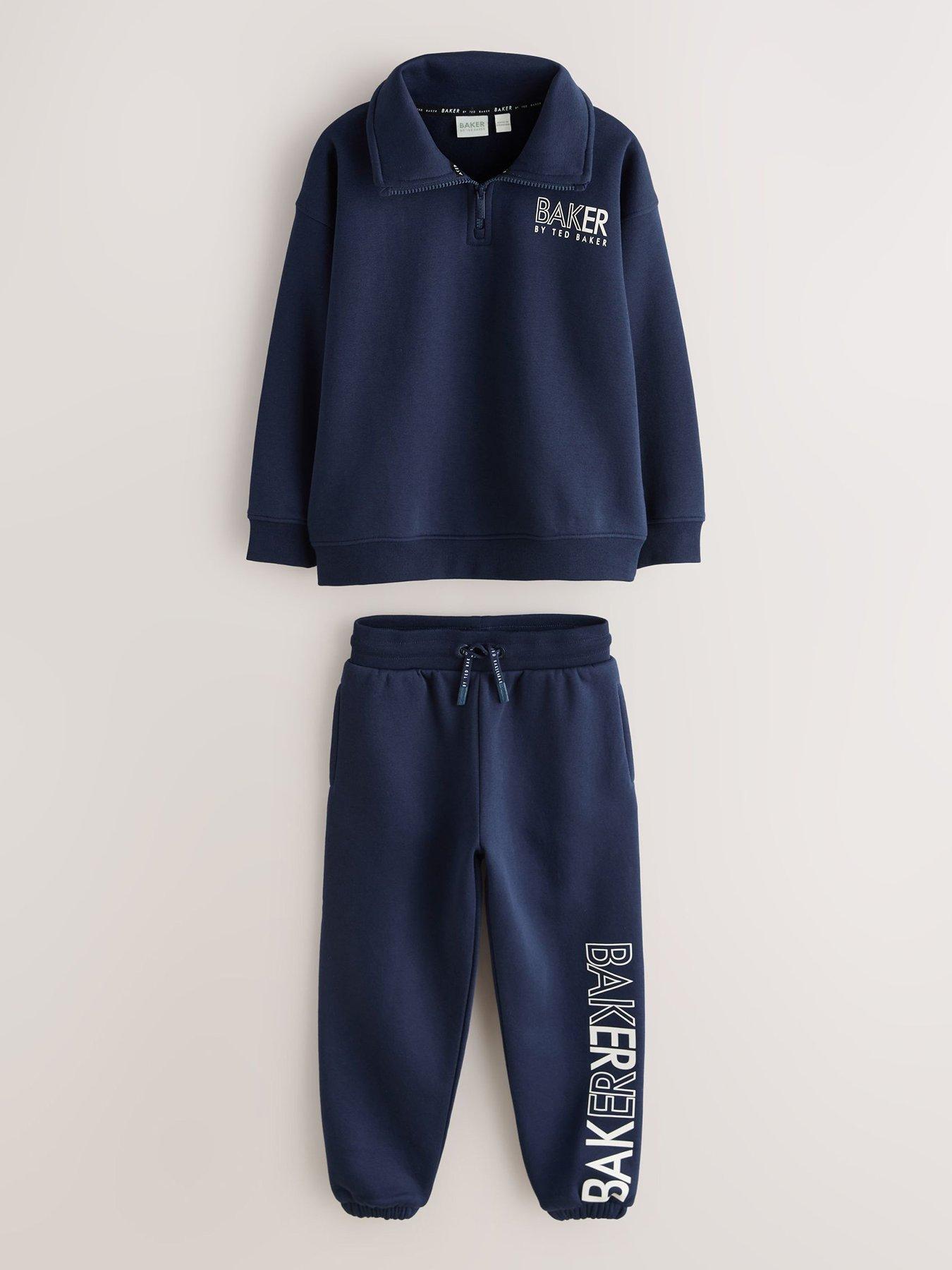 Ted Baker Boys Graphic Funnel Set - Navy
