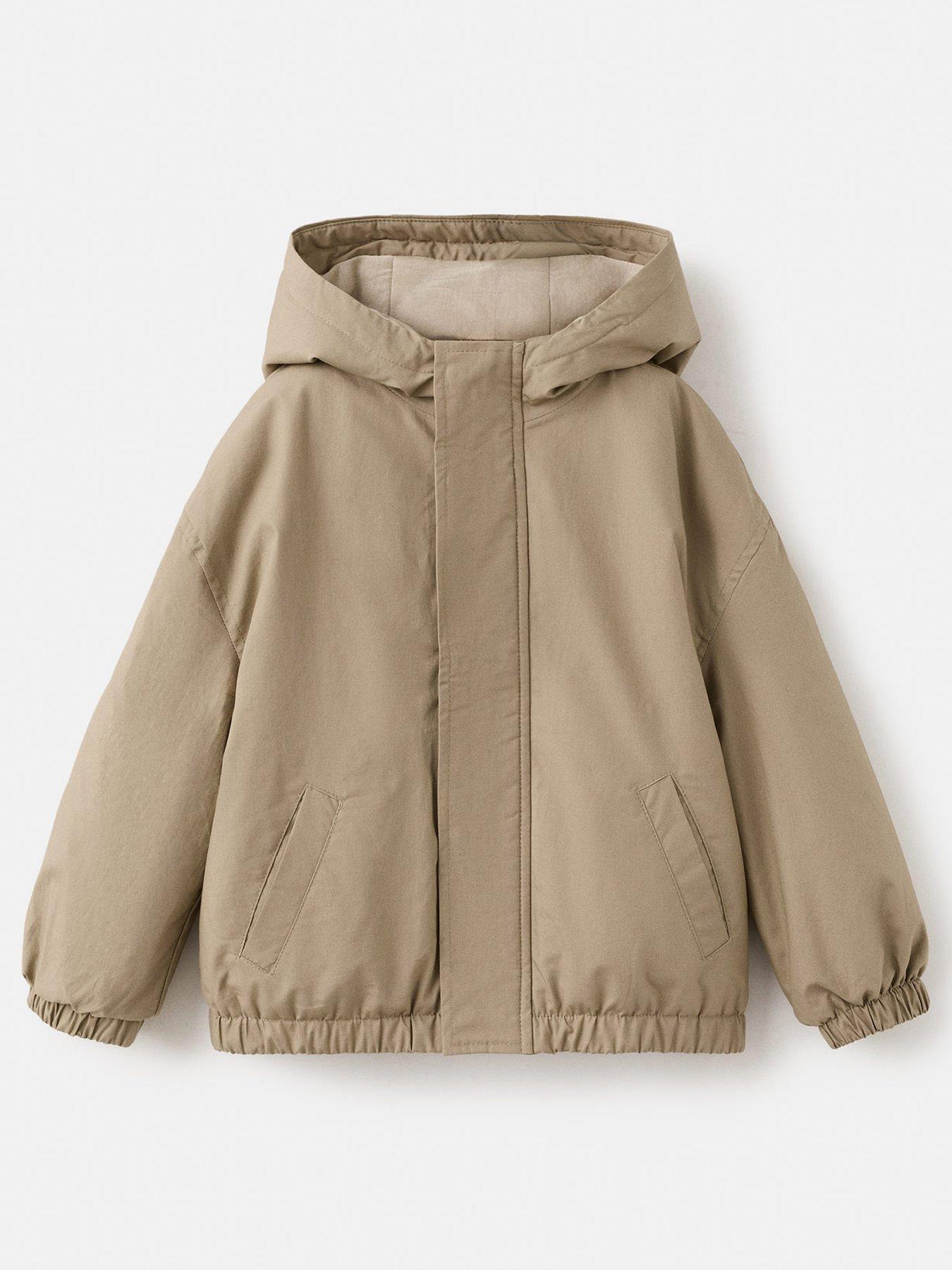 Image 1 of 4 of Mango Younger Boys Hooded Bomber Jacket - Brown