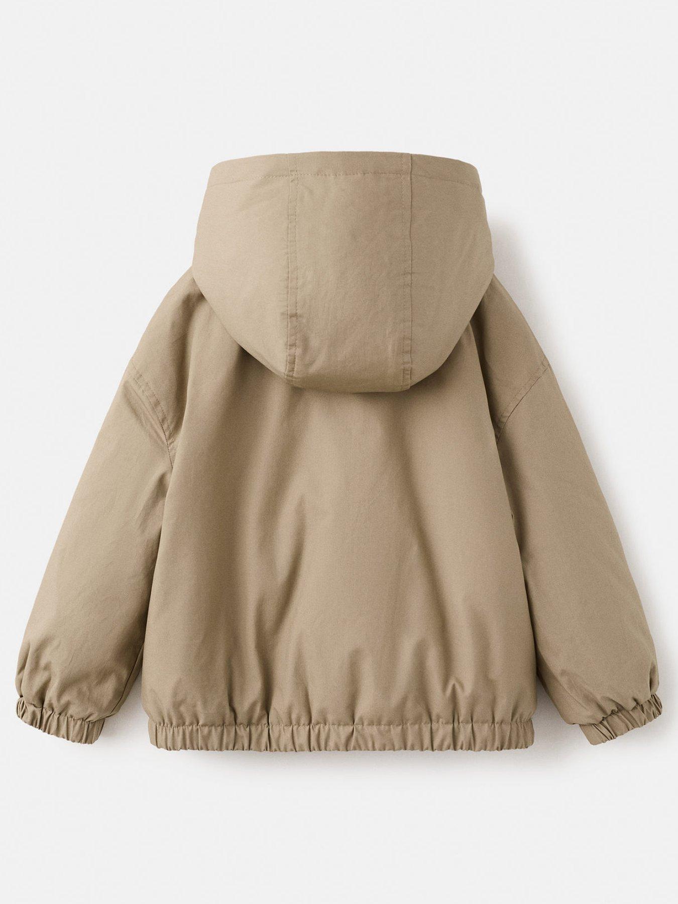 Image 2 of 4 of Mango Younger Boys Hooded Bomber Jacket - Brown