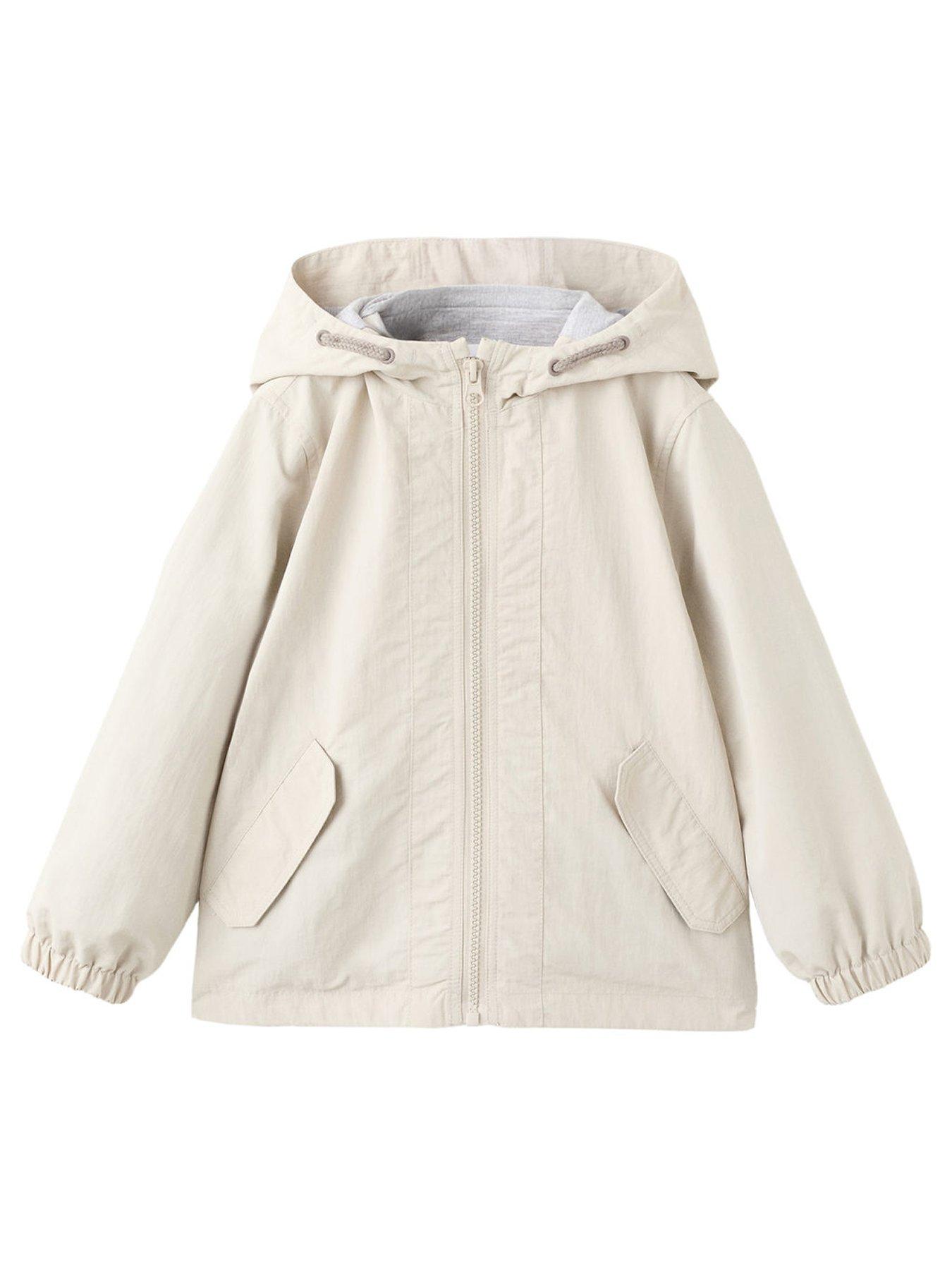 Mango: Younger Boys Double Pocket Parka Coat - Light Beige