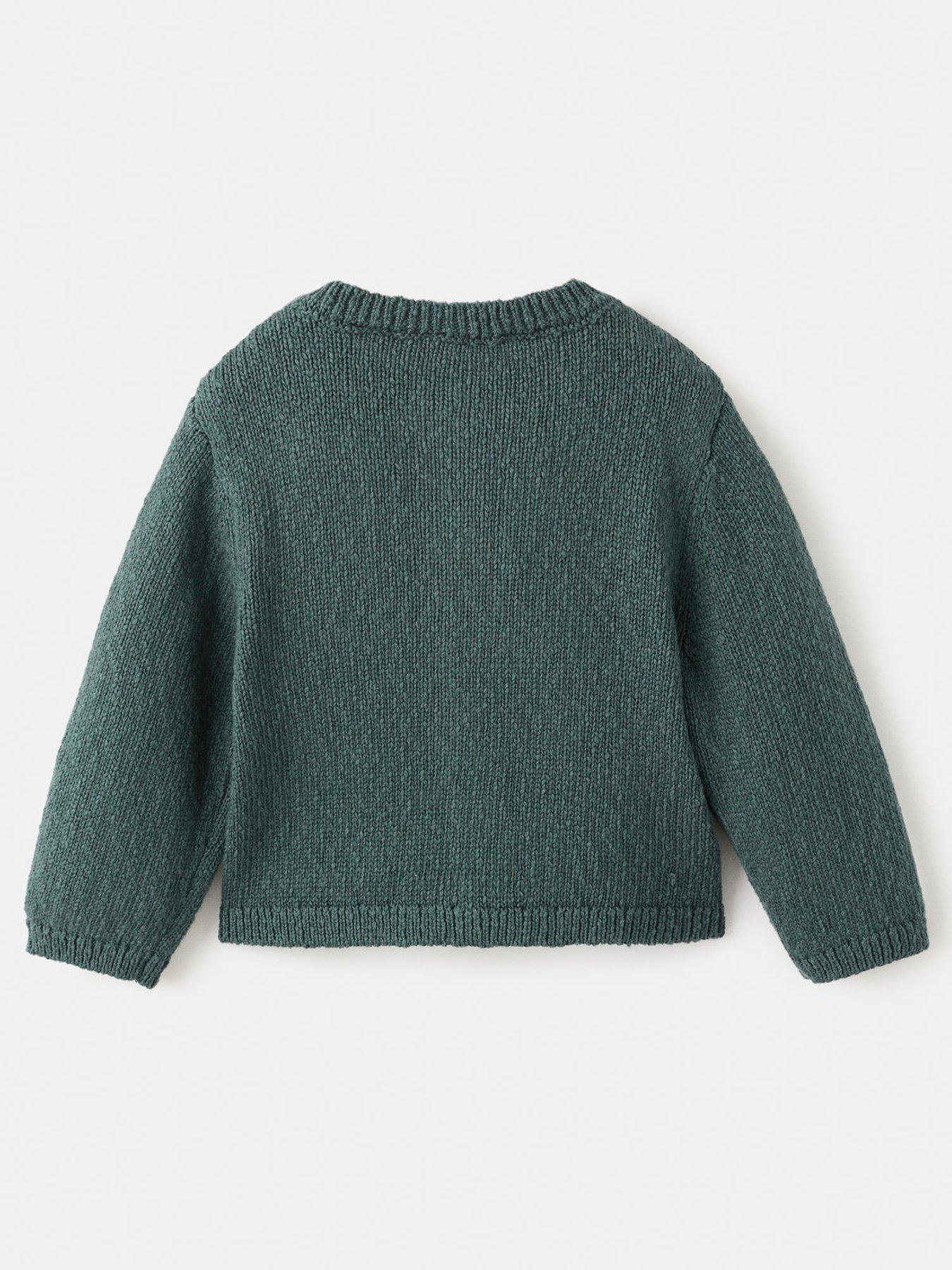 Image 2 of 4 of Mango Baby Unisex Knitted Cardigan - Green