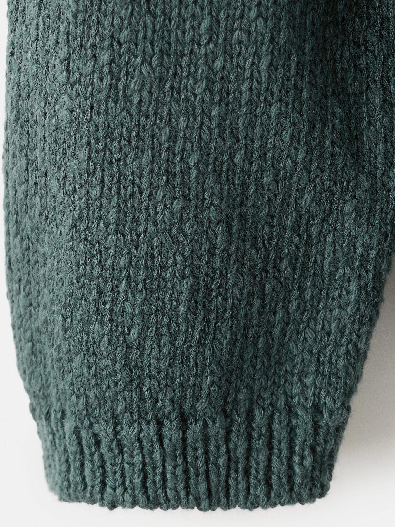 Image 4 of 4 of Mango Baby Unisex Knitted Cardigan - Green