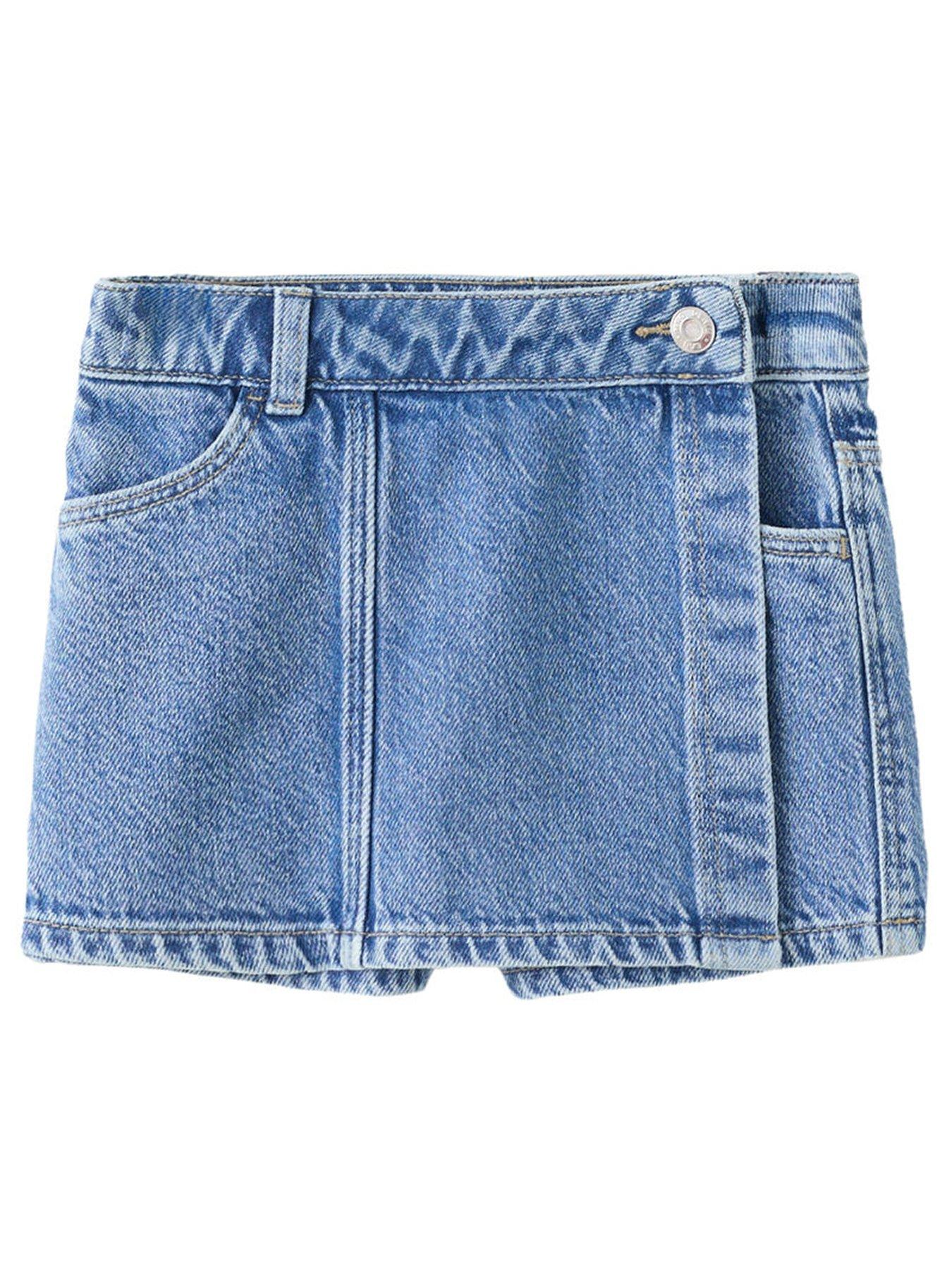 Mango Younger Girls Denim Skort - Blue