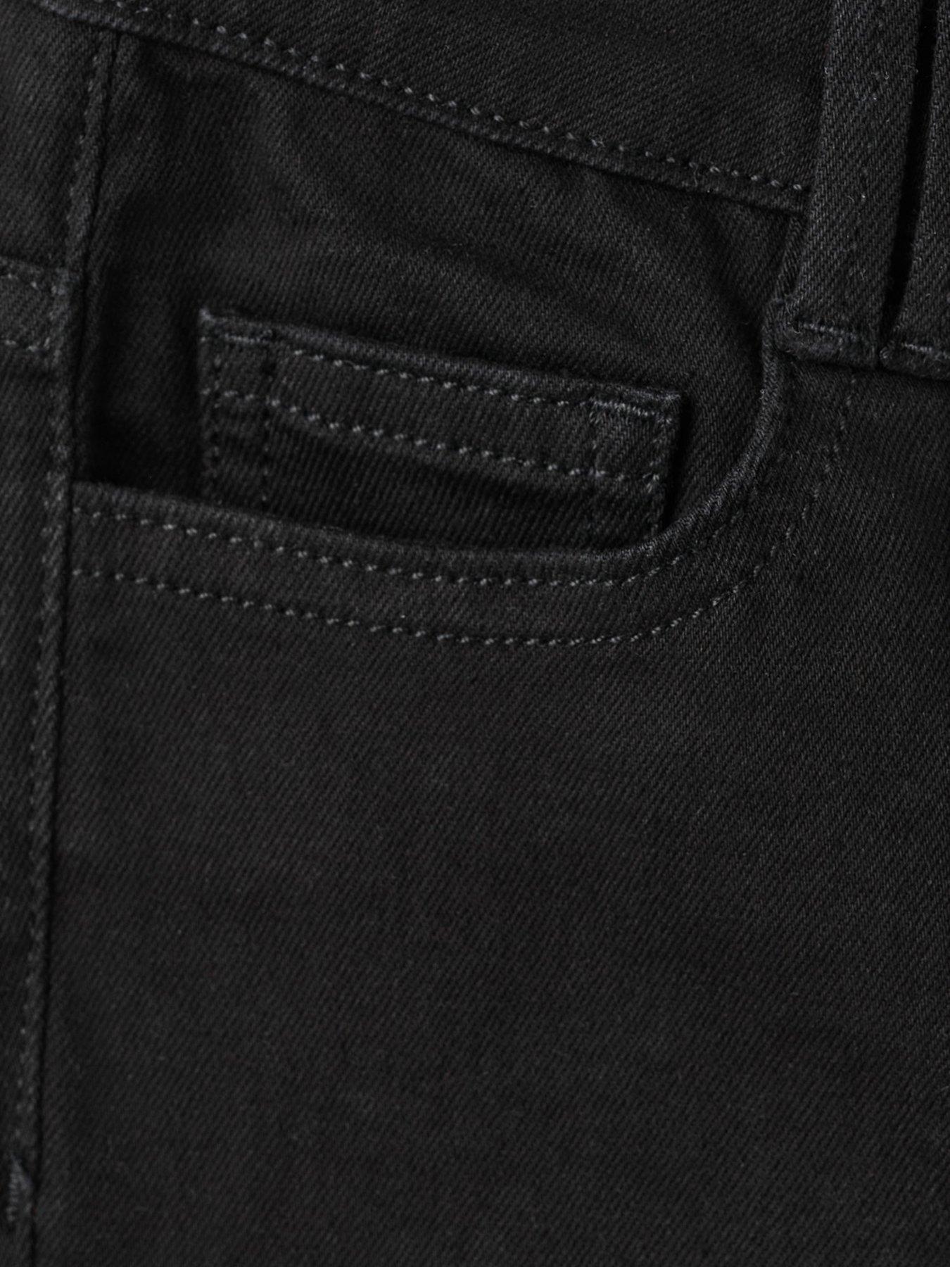 Image 4 of 4 of Mango Girls Button Up Flare Jeans - Black