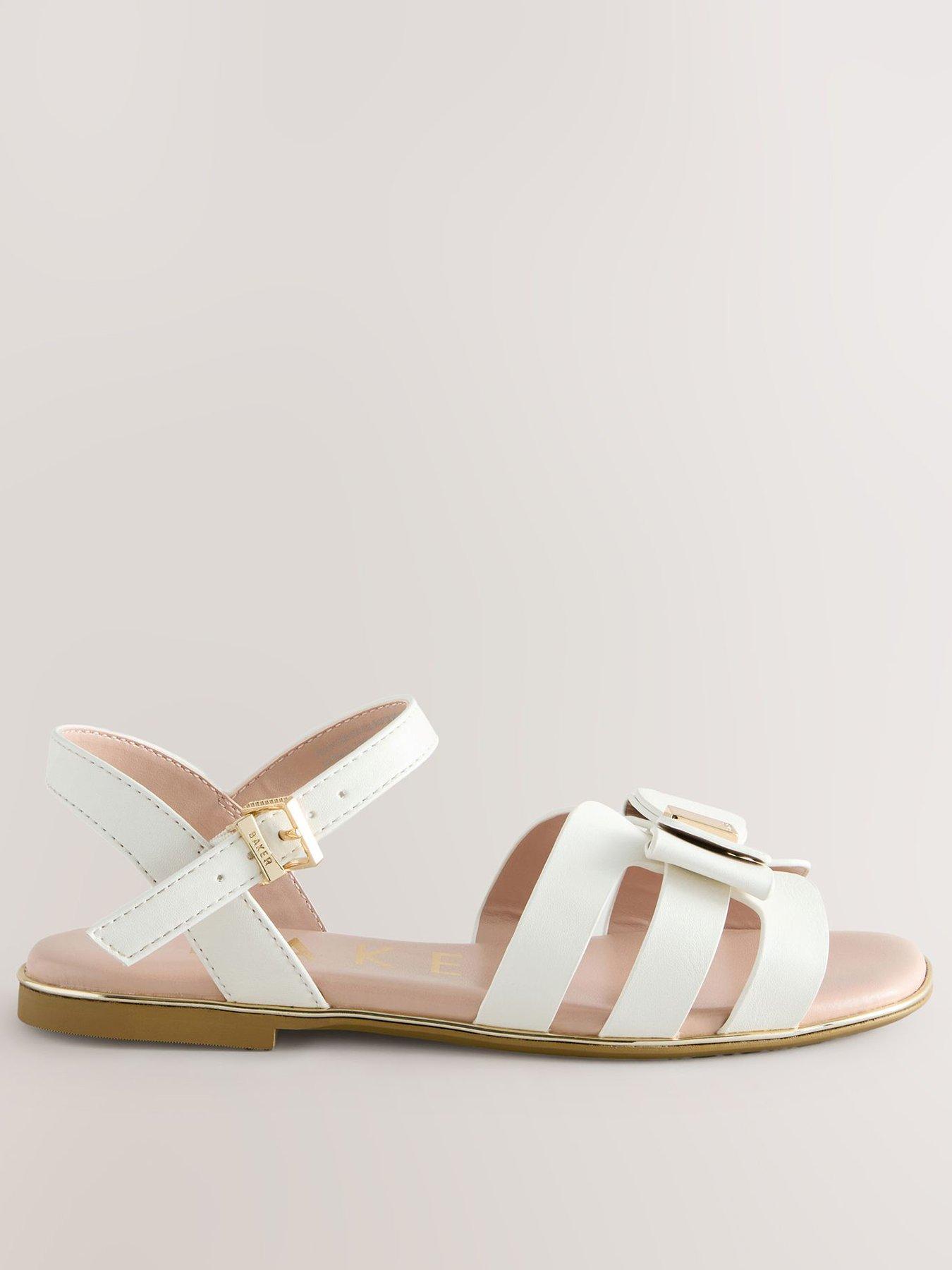 Ted Baker Older Girls Bow Buckle Sandals - White