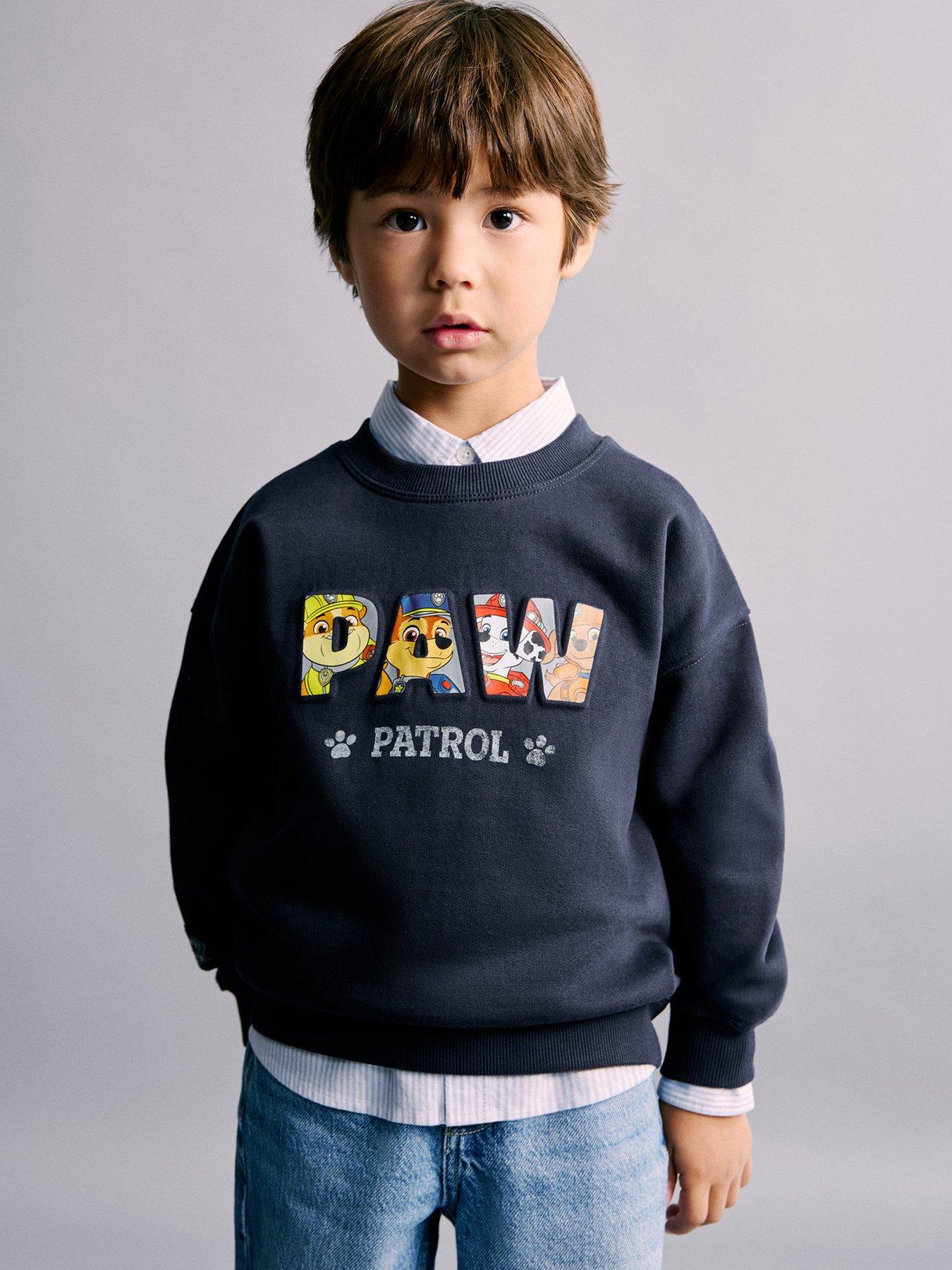 Mango Younger Boys Paw Patrol Sweatshirt, Navy, Size 12-18 Months