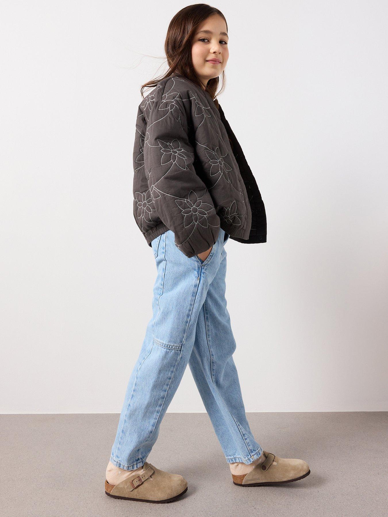 Image 1 of 7 of Mango Girls Balloon Shape Jeans - Blue