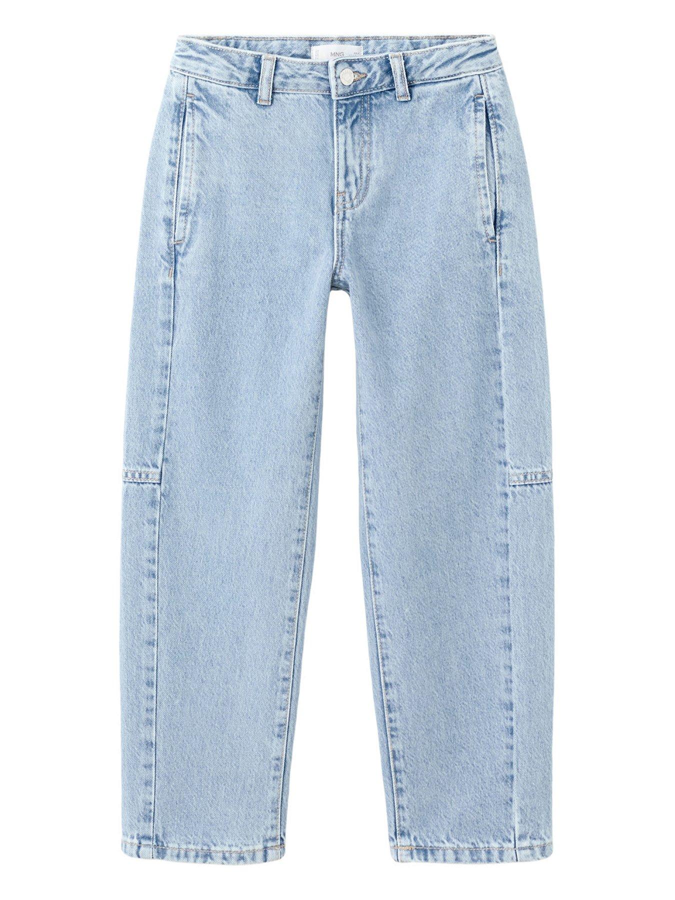 Mango Girls Balloon Shape Jeans - Blue