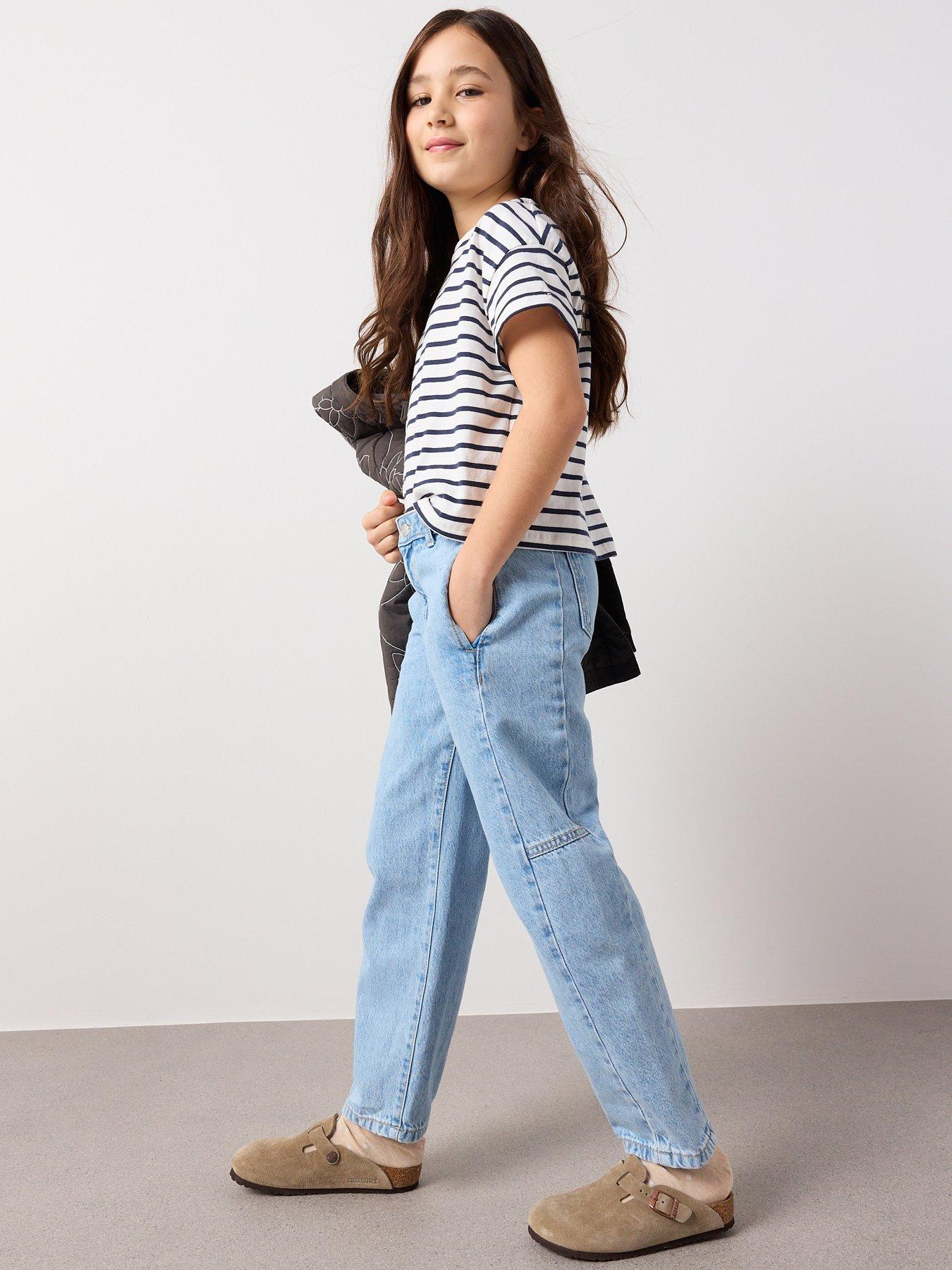 Image 6 of 7 of Mango Girls Balloon Shape Jeans - Blue
