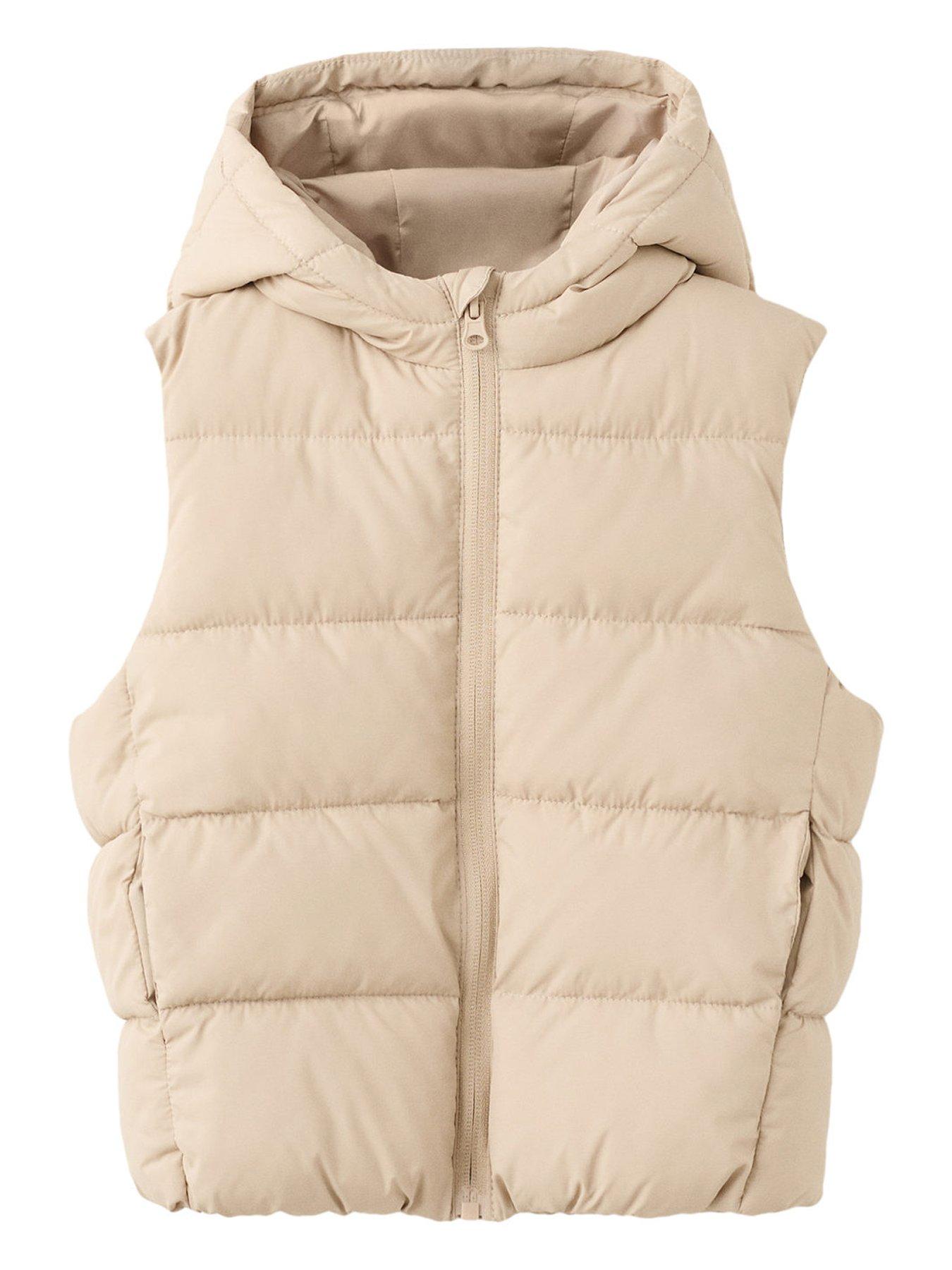 Mango Younger Boys Hooded Gilet - Beige
