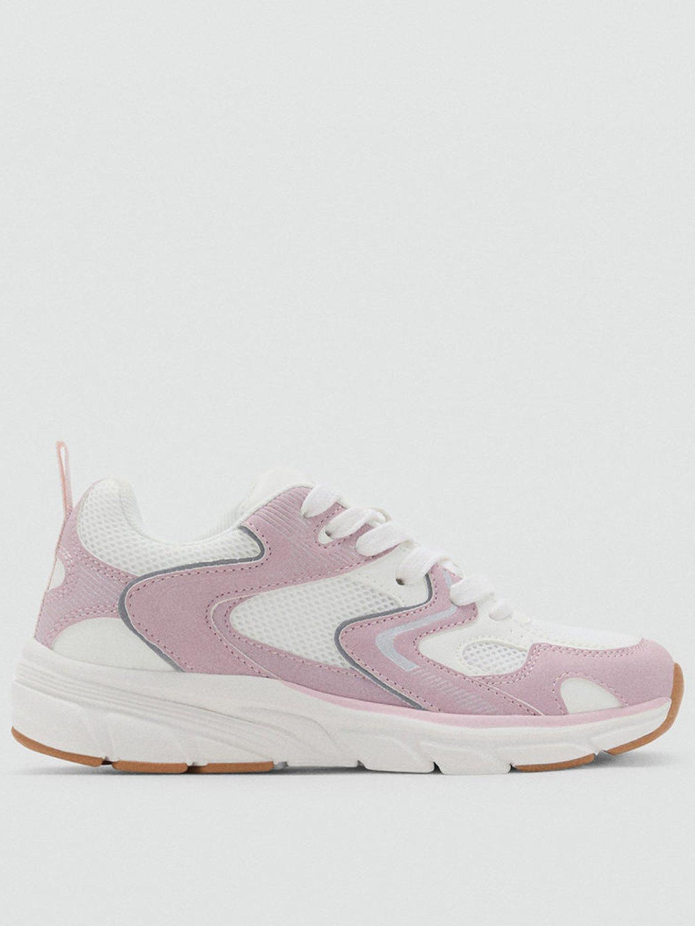 Mango Combined Trainers With Laces - Light Pink