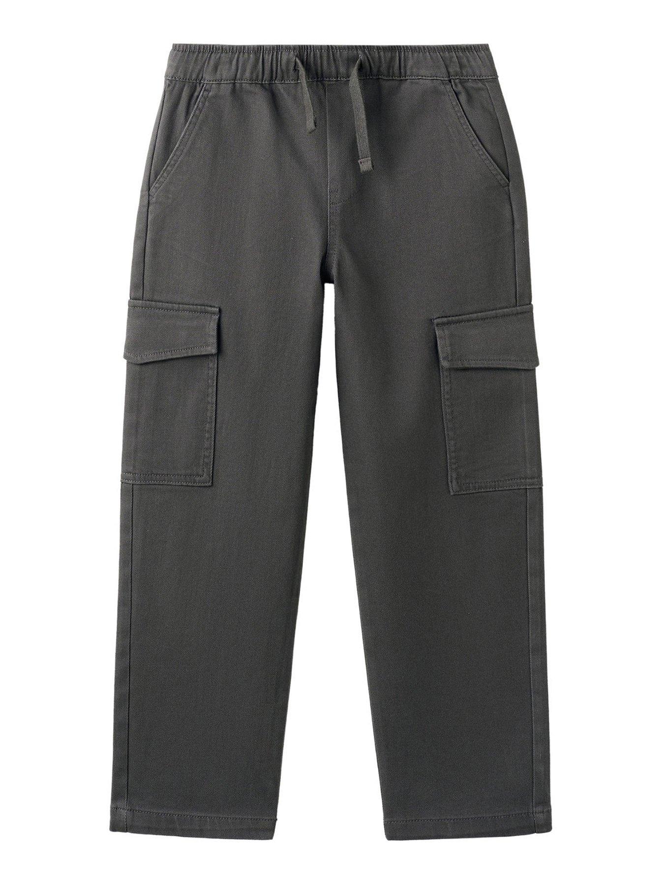 Mango Boys Combat Trousers - Dark Grey