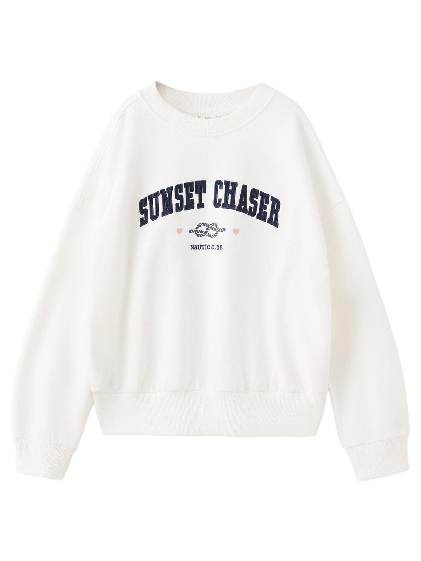 Mango Girls Sunset Chaser Graphic Back Print Sweatshirt - Light Cream