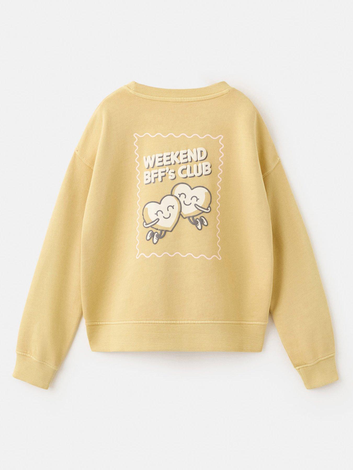 Mango Girls Bff's Backprint Sweatshirt - Green