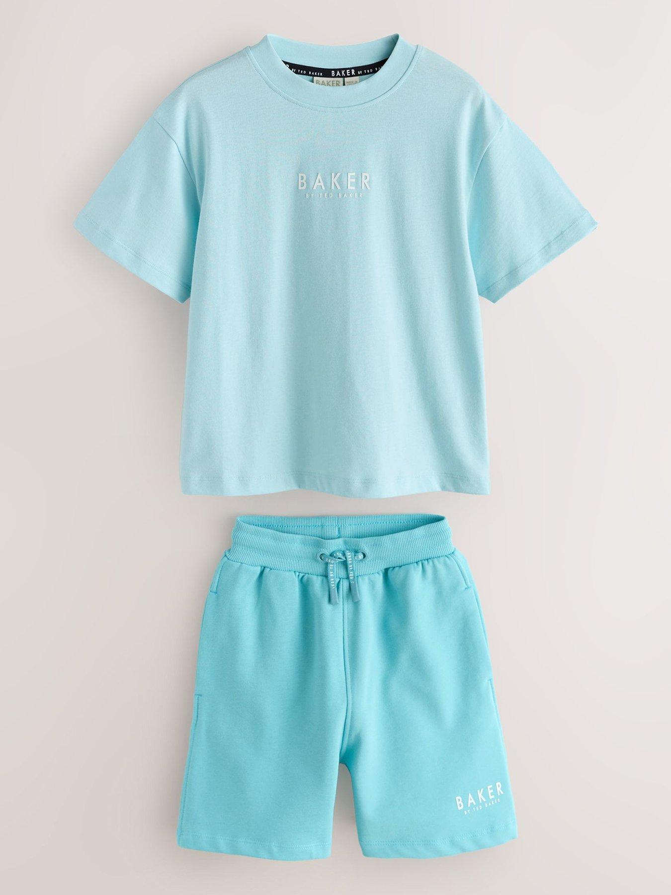 Ted Baker Boys Logo Short Set - Light Blue