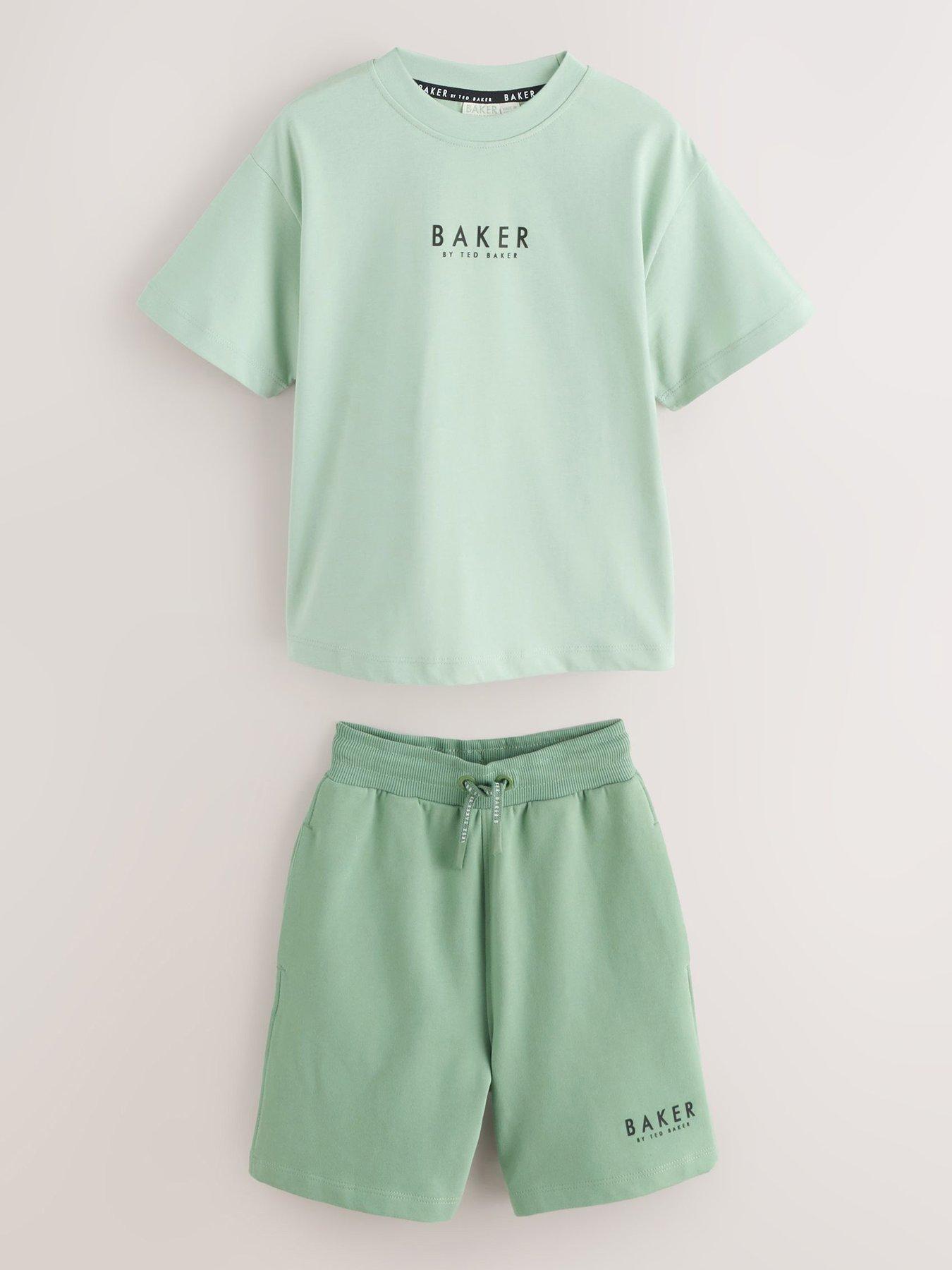 Ted Baker Boys Logo Short Sleeve T-Shirt And Shorts Set - Green